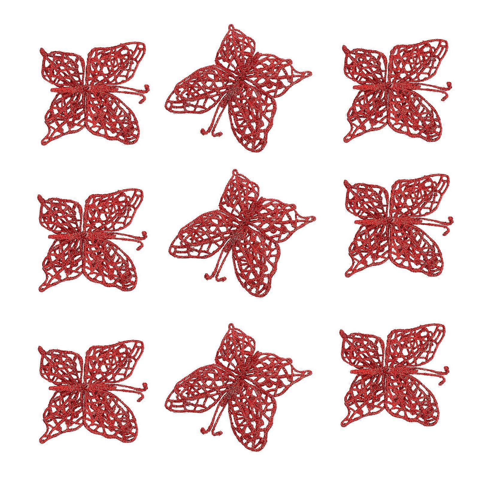 Shining Hollow Butterflies Decor for Christmas Tree 30Pcs Pack