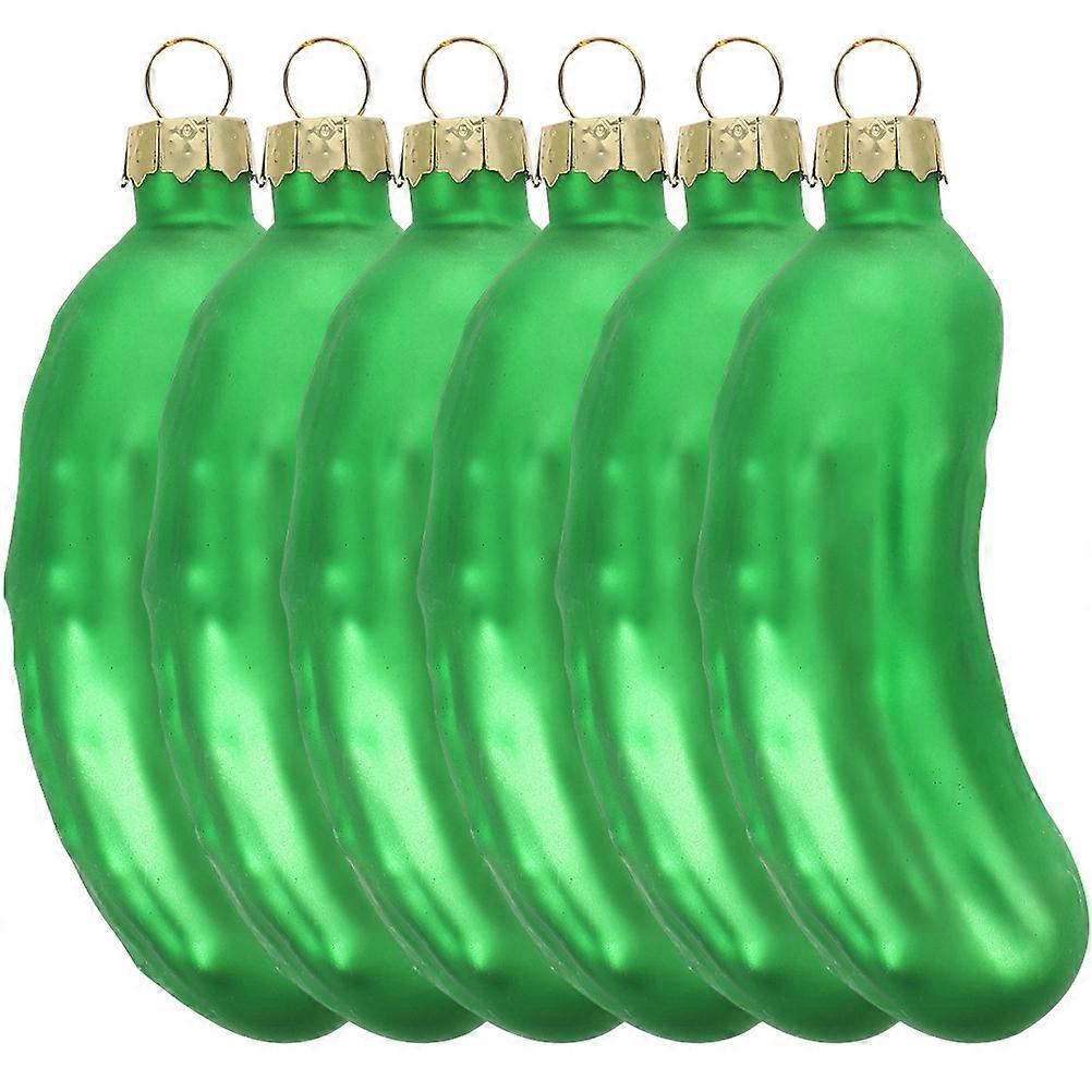 18Pcs Glass Cucumber Pendant for DIY Hanging Decoration and Ornaments