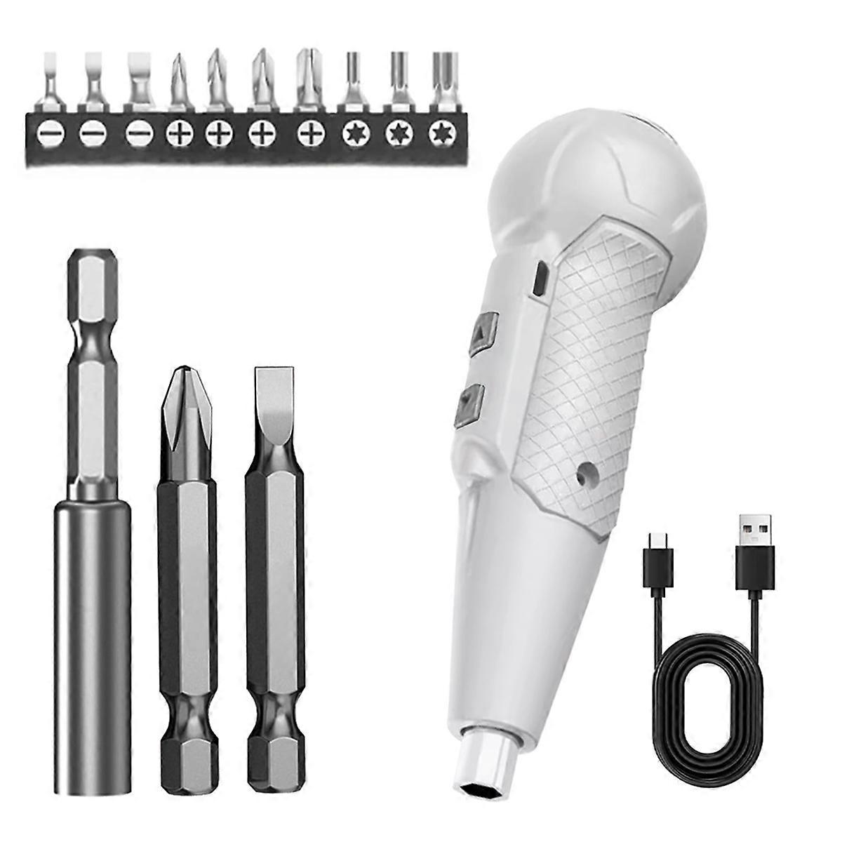 3.6V Cordless Electric Screwdriver Rechargeable Portable Mini Rotary Home Gadget, with LED Light