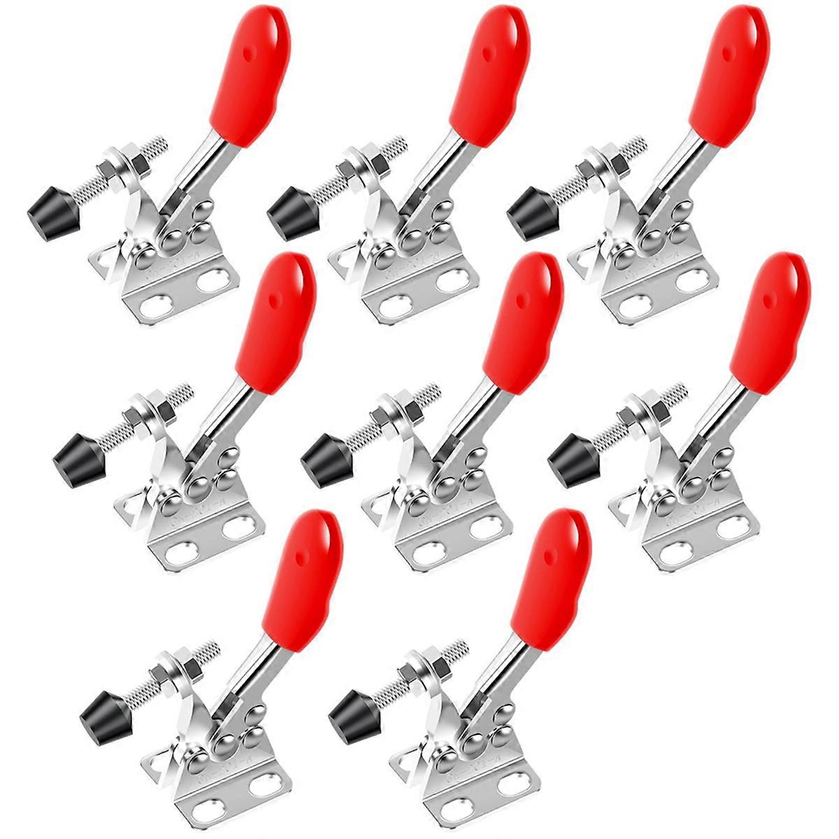 8Pcs Toggle Clamp, Adjustable Quick Release Toggle Latch Hold Down Clamp, 60 Lbs Stainless Steel Horizontal Clamps