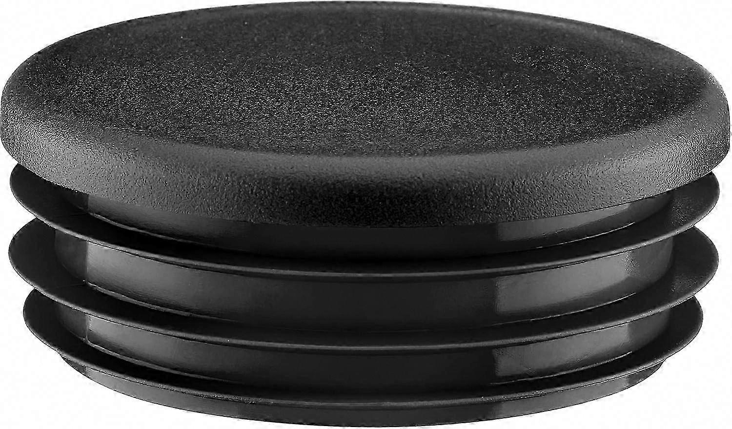 40 mm sorte runde rørpropper 4 stk., 4 cm rørendekapper