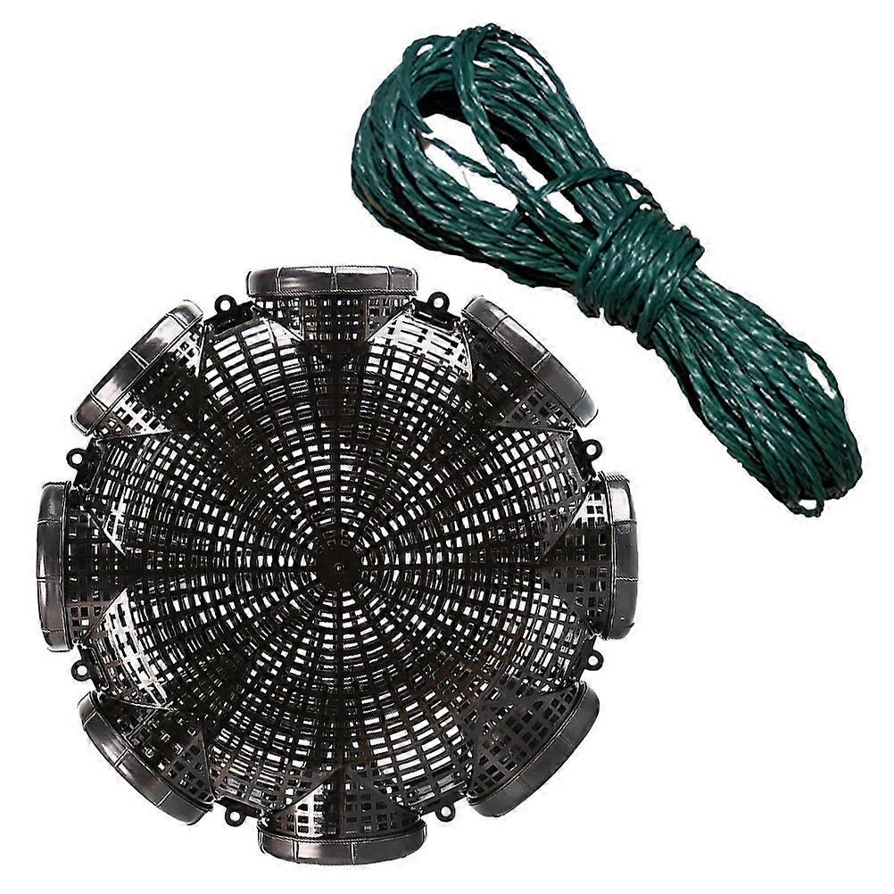 Catching Fish Cage Flat-Bottom Crawfish Bait Cage Round High Buoyancy 2Pcs