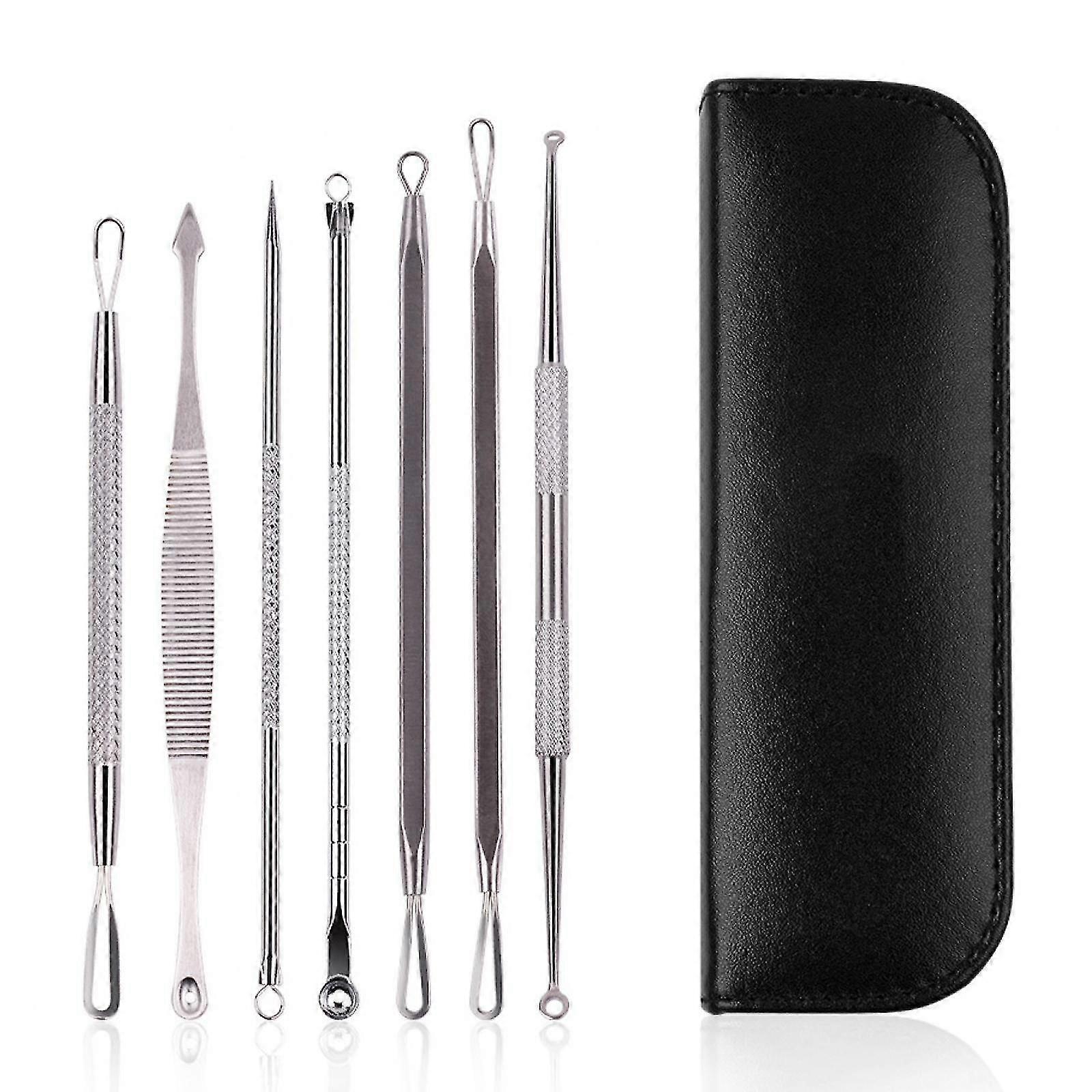 7 Pcs Blackhead Pimple Comedone Spot Acne Extractor Remover Kit Popper Tools 25-26