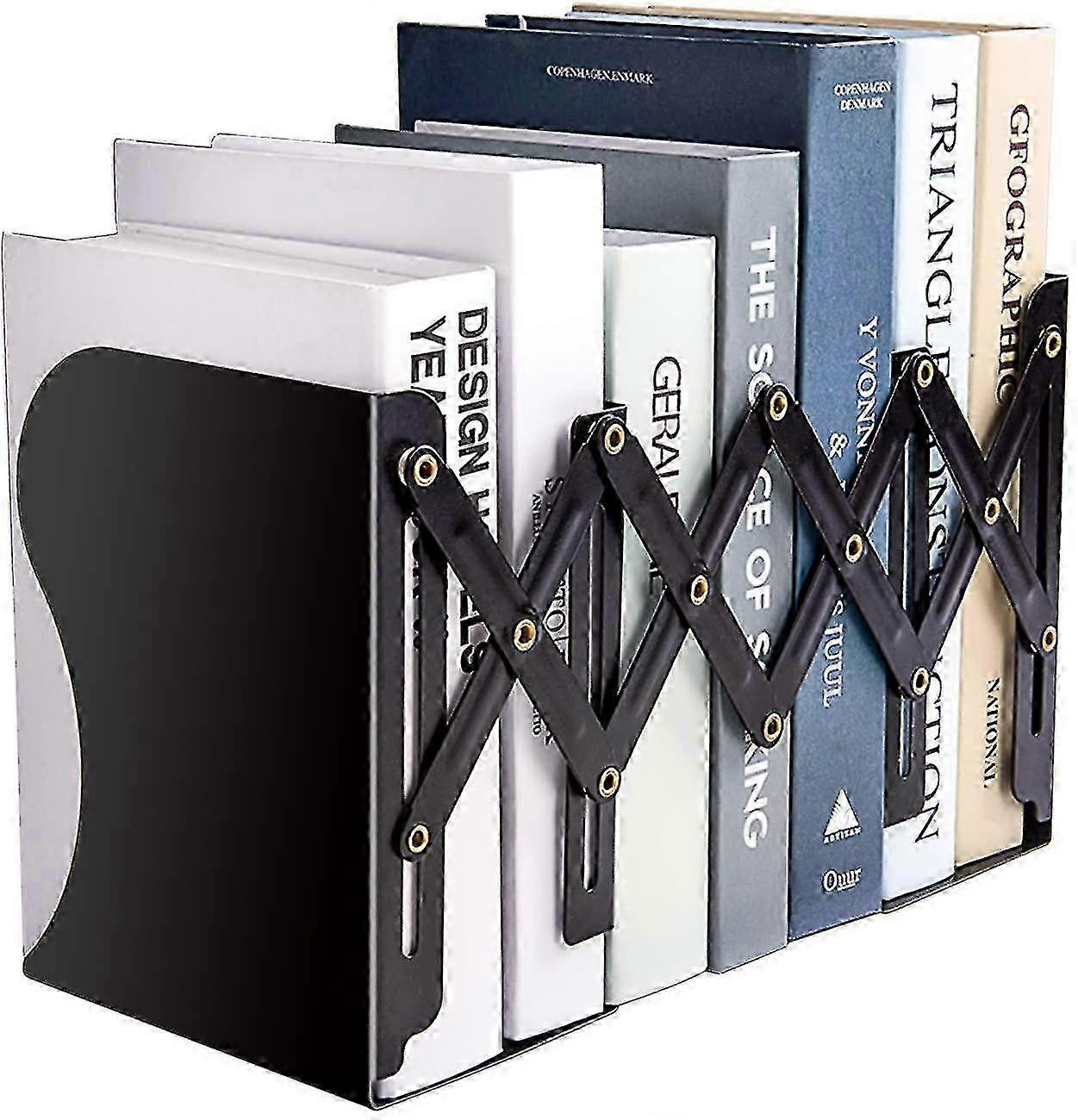 Adjustable Bookend, Desk Magazine File Organizer Holder, Desk Organizer And Accessories For Office, Books, Papers, Extends Up To 19 Inches