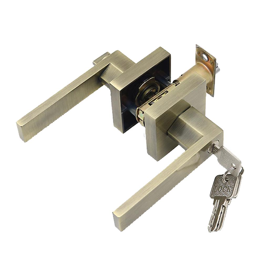 Contemporary Square/Round Privacy Lever Door Handle Easy to Open Locking Lever