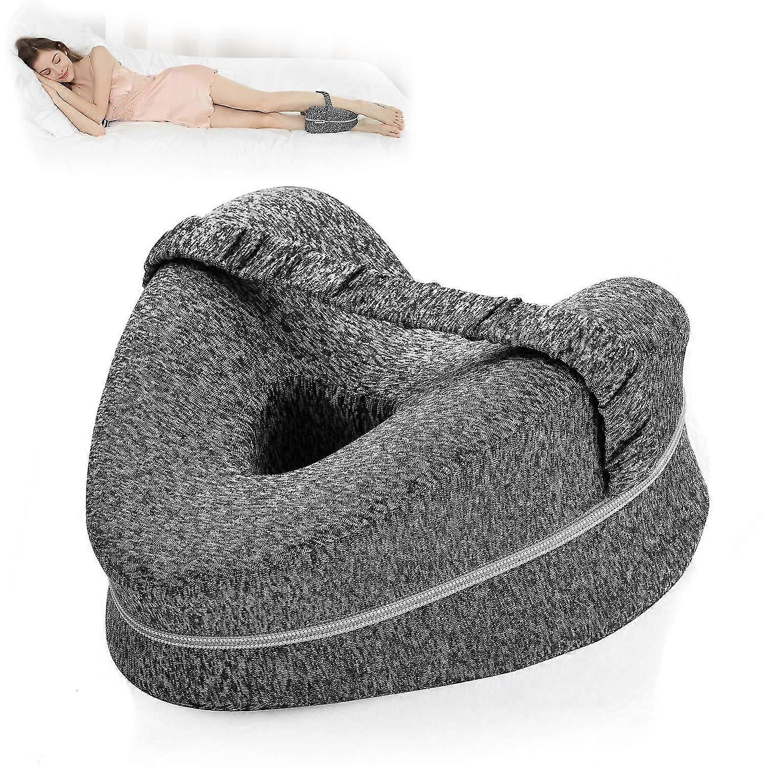Cuscino per le gambe | Cuscino ergonomico per chi dorme su un fianco per un supporto ottimale | Cuscino per le ginocchia in memory foam per chi dorme su un fianco | Cuscino di posizionamento con rivestimento rimovibile e impermeabile