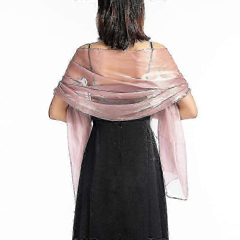 שמלת ערב נשים צעיף כלה צעיף צבע אחיד מסיבת צעיף טול