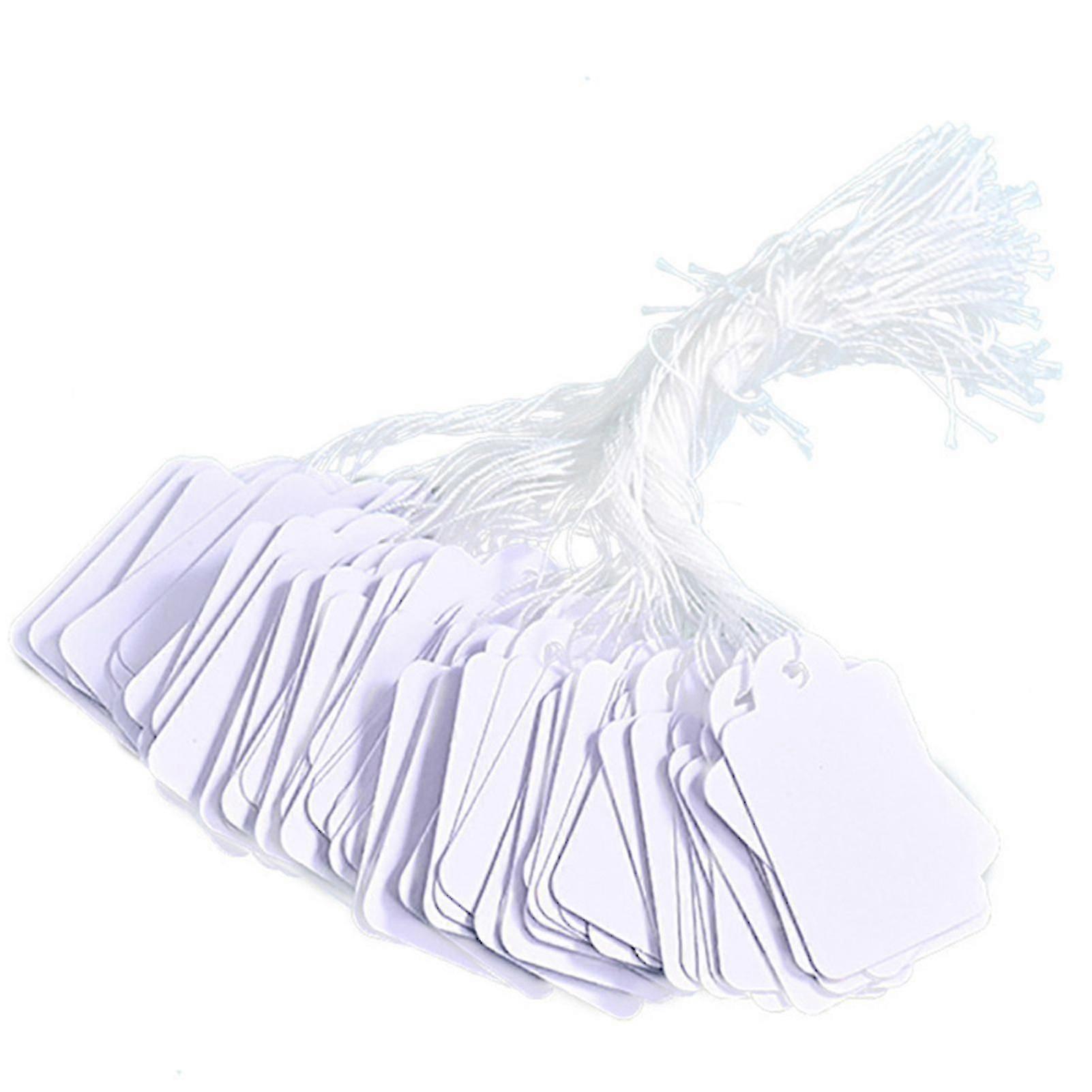 500pcs Blank Kraft Paper Price Tags With String - Writable Hanging Tags For Jewelry Clothes And Retail Display Tags