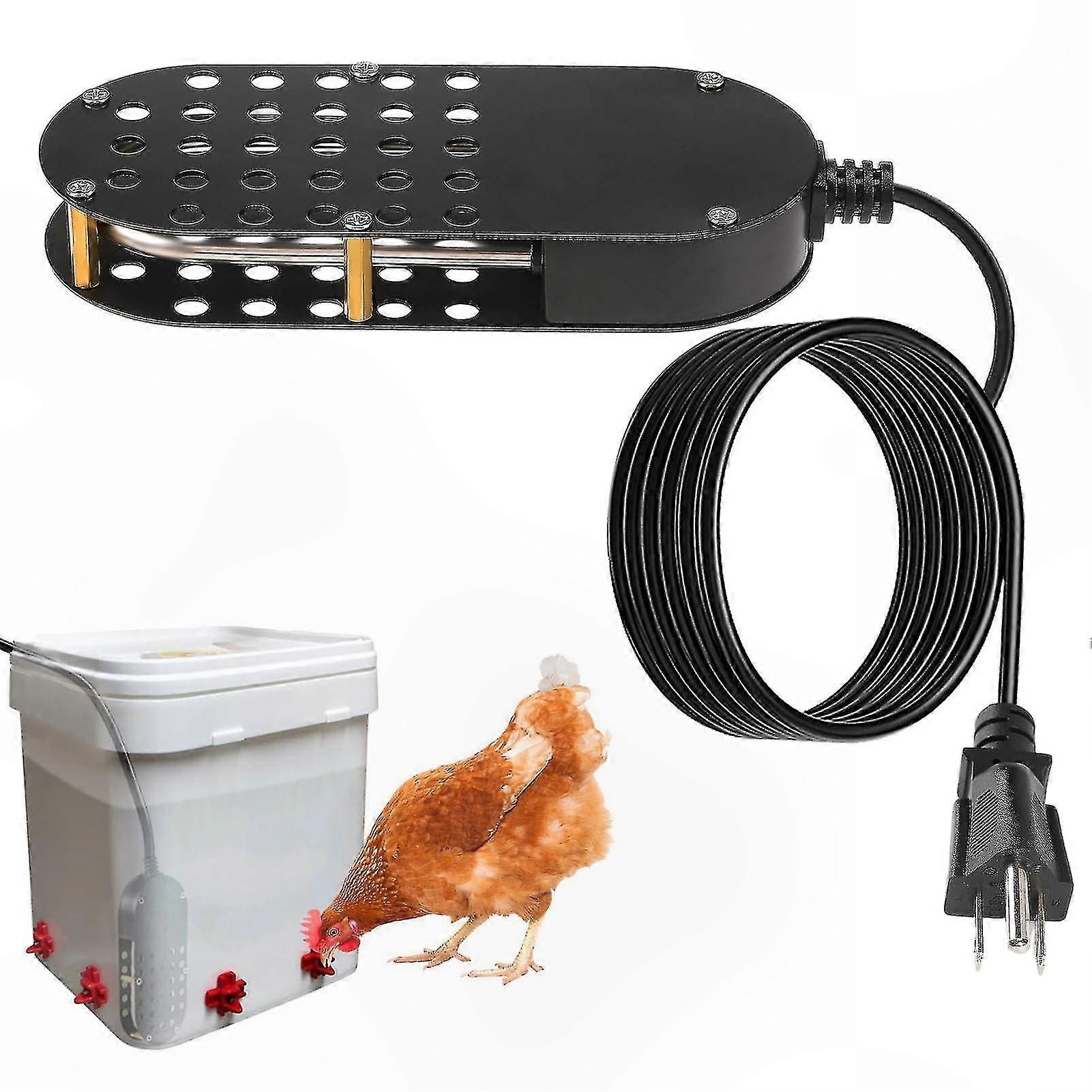 Heated Bird Bath for Winter Outdoor Use with Automatic Temperature Control for Yard, Patio, and Farm Troughs