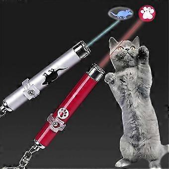 Lustige Haustier LED Laser Spielzeug Katze Laser Spielzeug Katze Zeiger Licht Stift interaktives Spielzeug mit heller Animation Maus Schatten Kleintier Spielzeug