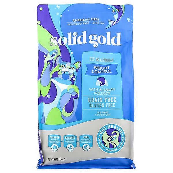 Solid Gold, Fit As A FiddleÃÂ¢ÃÂÃÂ¢, For Cats, Adults, With Alaskan Pollock, 3 lbs (1.36 kg)