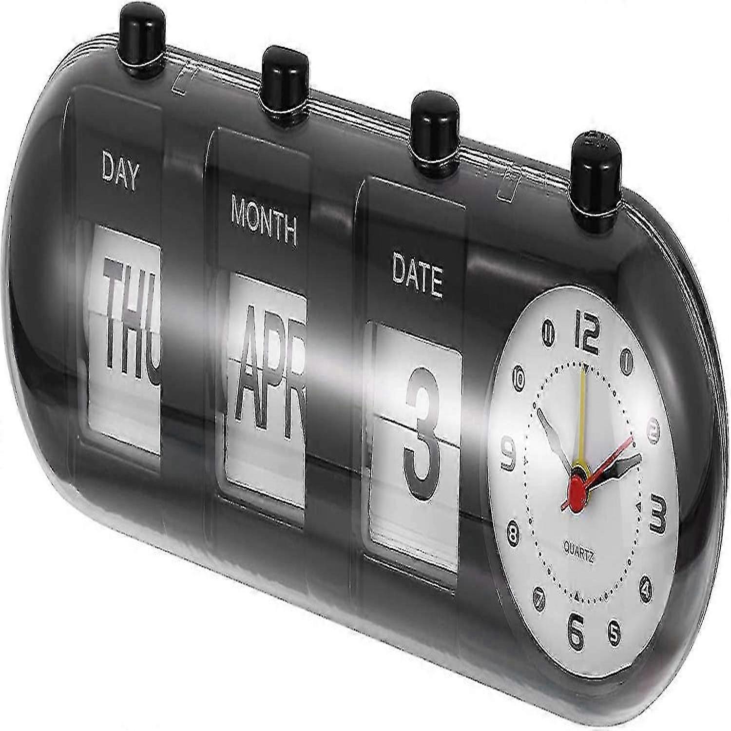 Manual Perpetual Calendar Capsule Clock Manual Flip Calendar Clock Alarm Clock