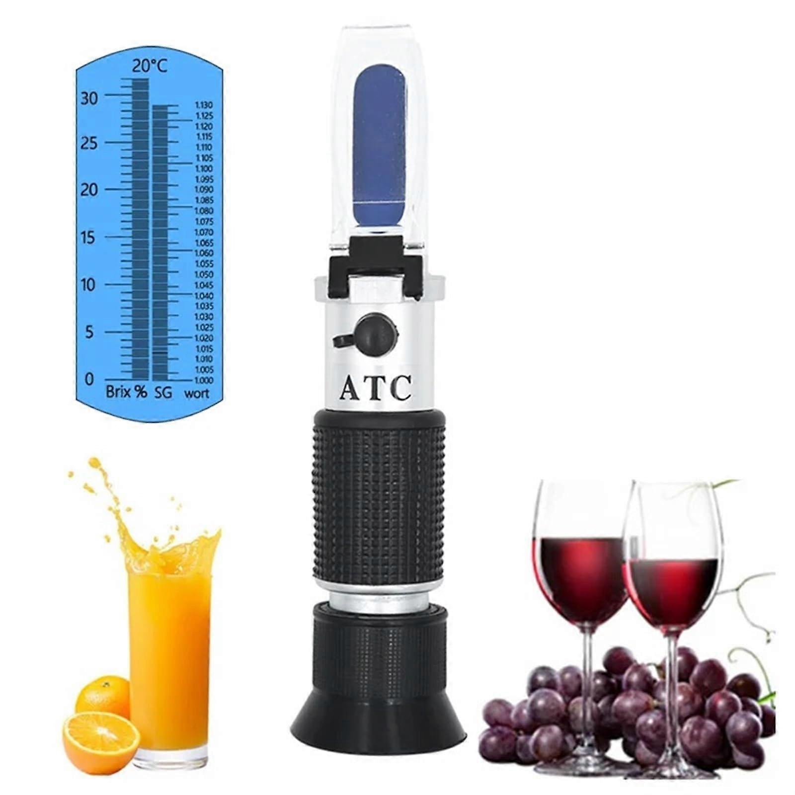 Refractometer Beer Wort 032% Brix Range Wine Sugar Concentration 1.0001.120 Refractive Index For Brewing Fruit