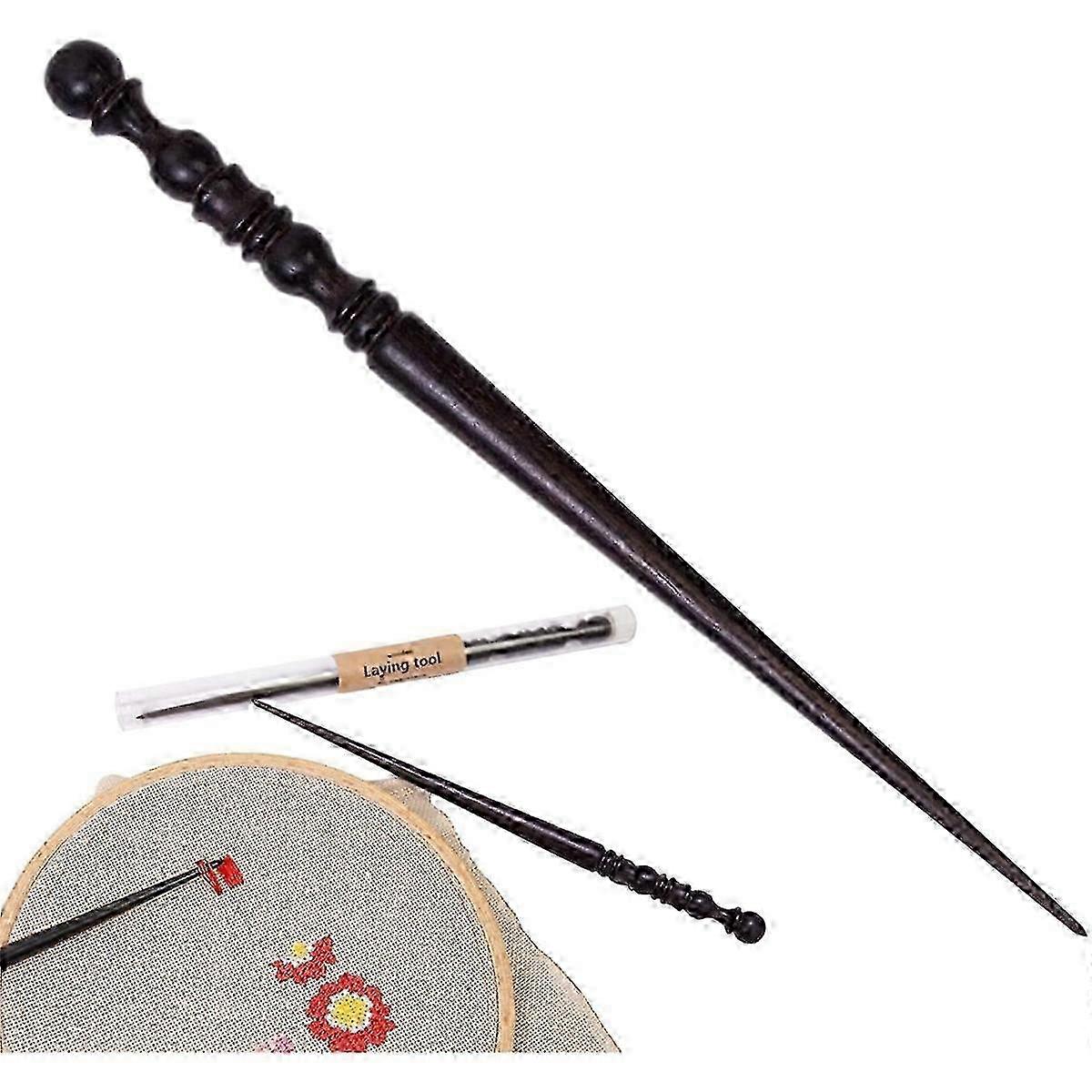 Laying Tool for Needlepoint Wooden Quilting Thread Guide Handheld Pressing for Studio Home Traveling