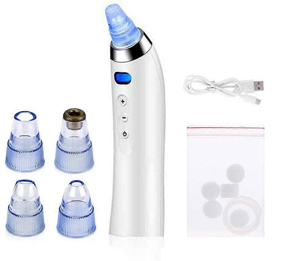 Rechargeable Blackhead Remover with 4 Interchangeable Beauty Heads