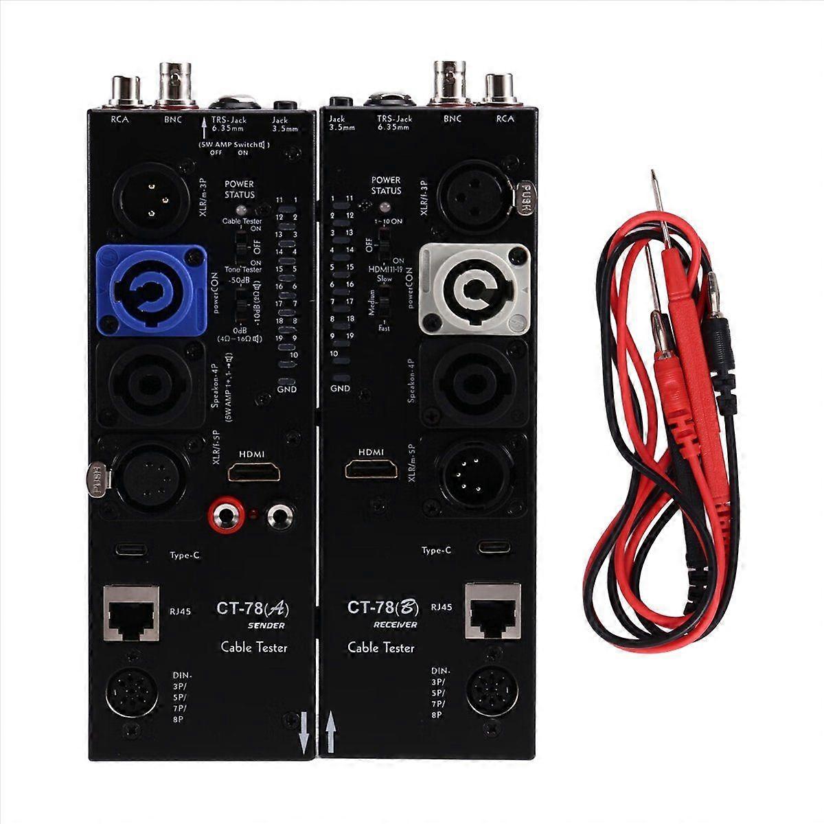 CT78 Multifunction Cable Tester XLR Audio, Separation Remote, and -Compatible Automatic Detection i