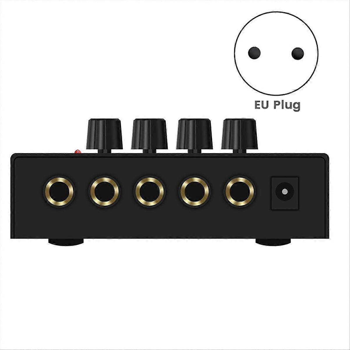 Portable Mini Audio Mixer 4 Channels Mixers Mixing Console EU Plug