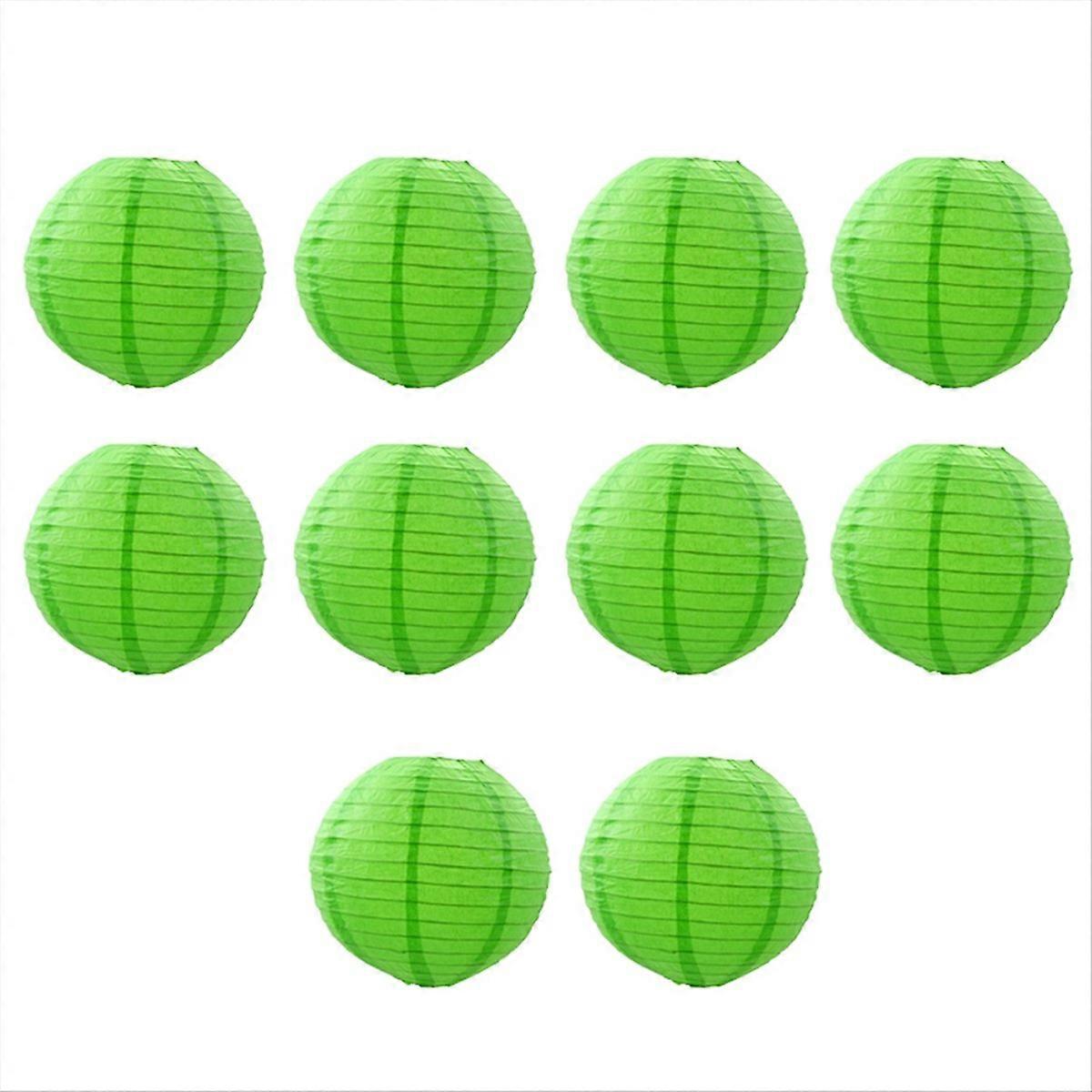 Grass Green Paper lanterns, diy round lanterns suitable for weddings