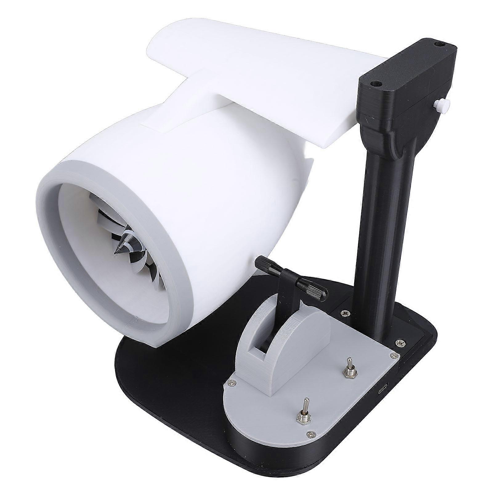 USB Desk Fan Creative Turbofan Engine Shaped Small Table Cooling Fan Personal Fan with Humidifying Spray Blue 