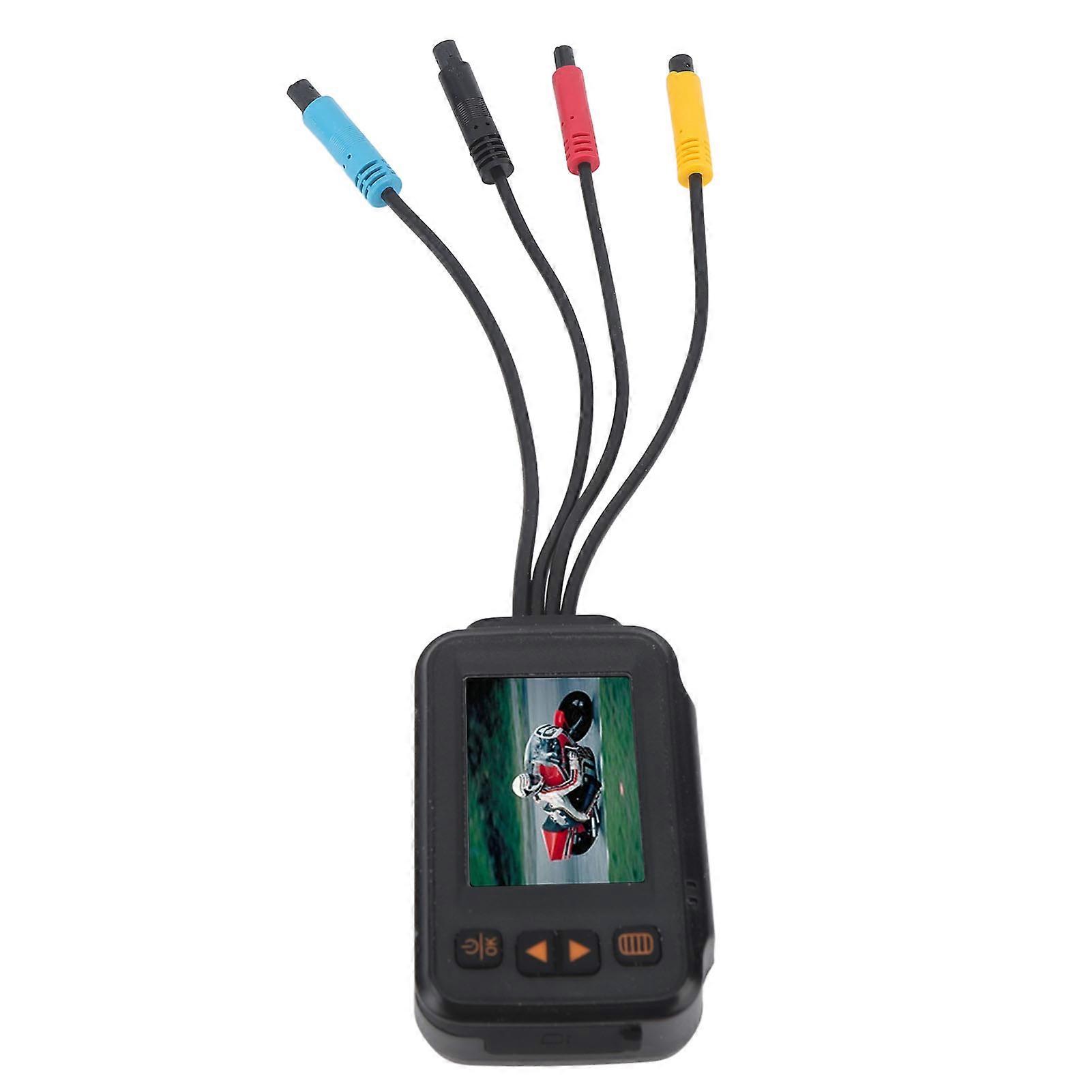 2in Motorcycle Dash Cam Front Rear Video Driving Recorder Loop Recording Parking Monitoring Waterproof Action Camera 