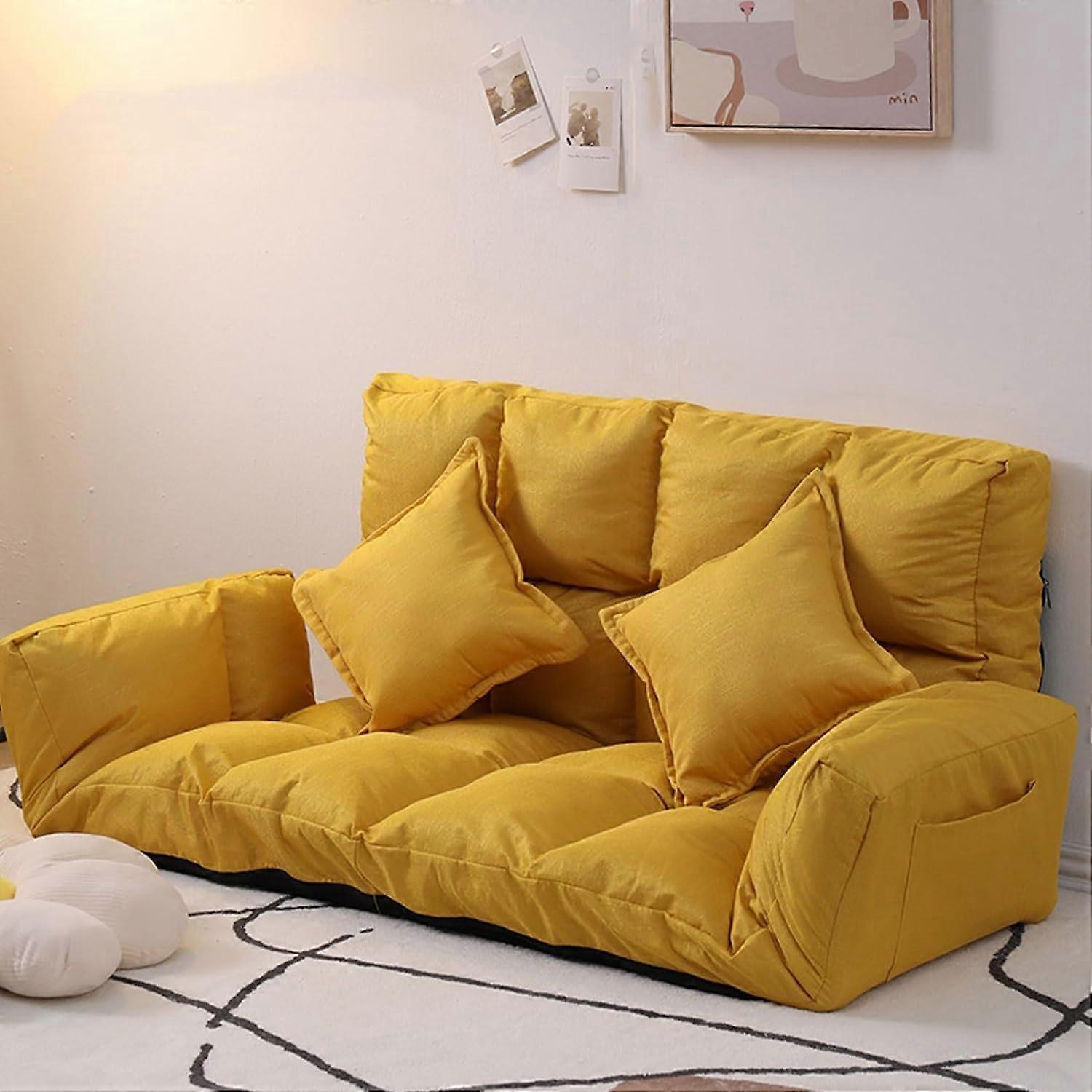 Adjustable Floor Sofa, Foldable Lazy Sleeper, 5Position Adjustable, Cloth Cover, Floor Gaming Sofa For Bedroom