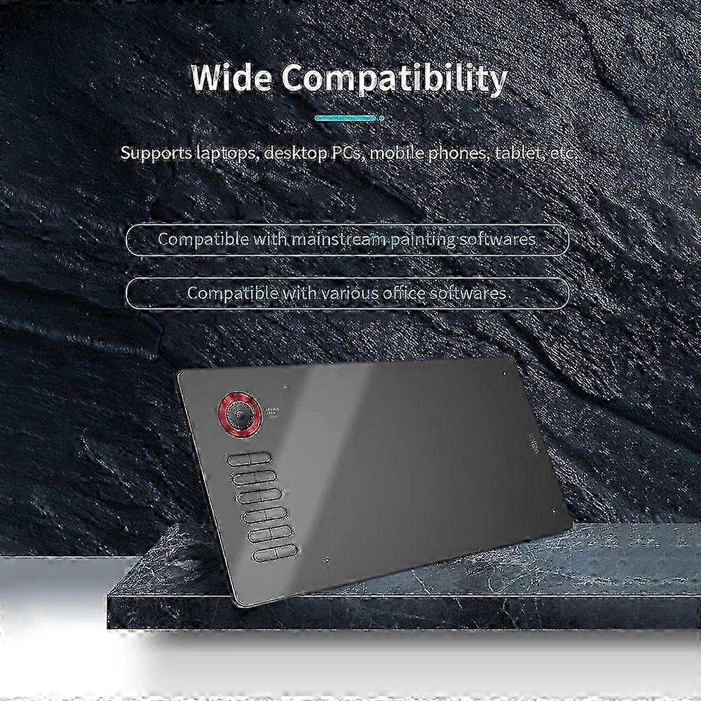 VEIKK A15Pro Digital Drawing Tablet 10x6 inch Active Area Graphic Tablet 5080LPI Resolution Type-C With Charge-Free Passive Pen Grey