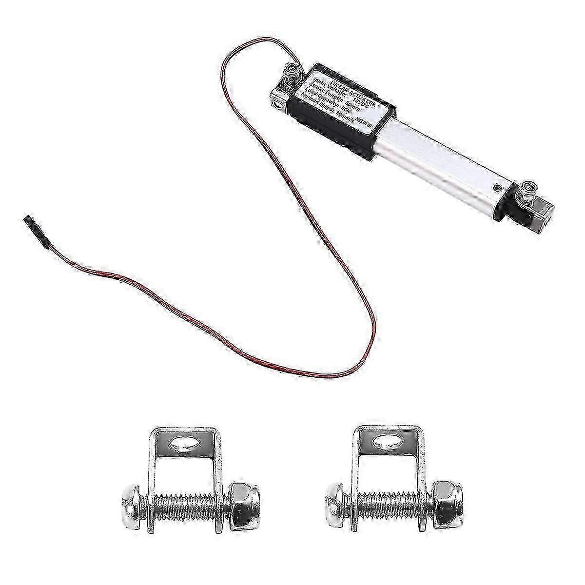 Micro-Type Linear Actuator,2In Stroke,30N/6.75lb,Speed 30mm/S Mini Electric Waterproof Actuator Motor LinearActuator 12V js