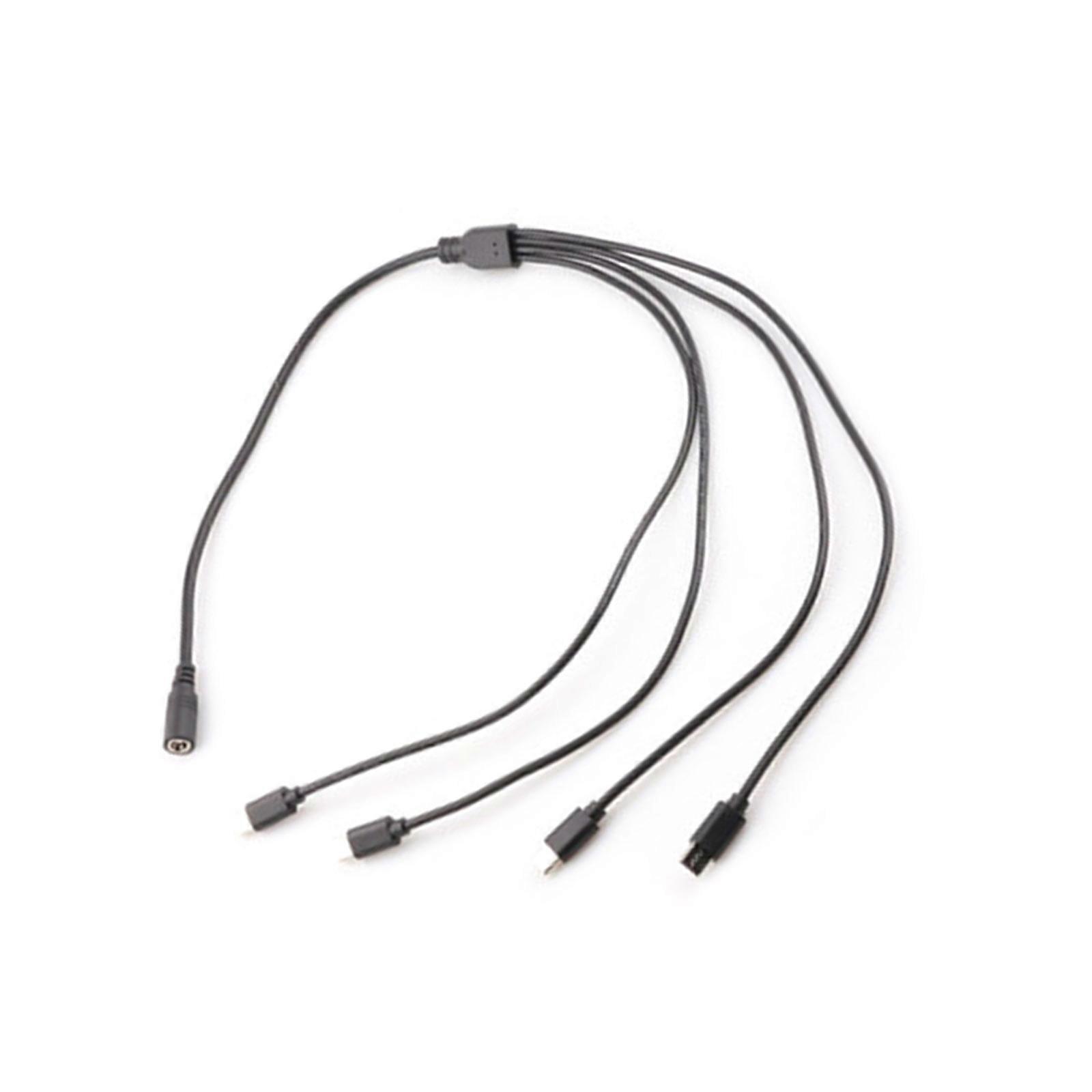 High Efficiency DC5521 Charging Interfaces Cord With Reinforced Coppered Conductors 5V 12V Output Multicolor