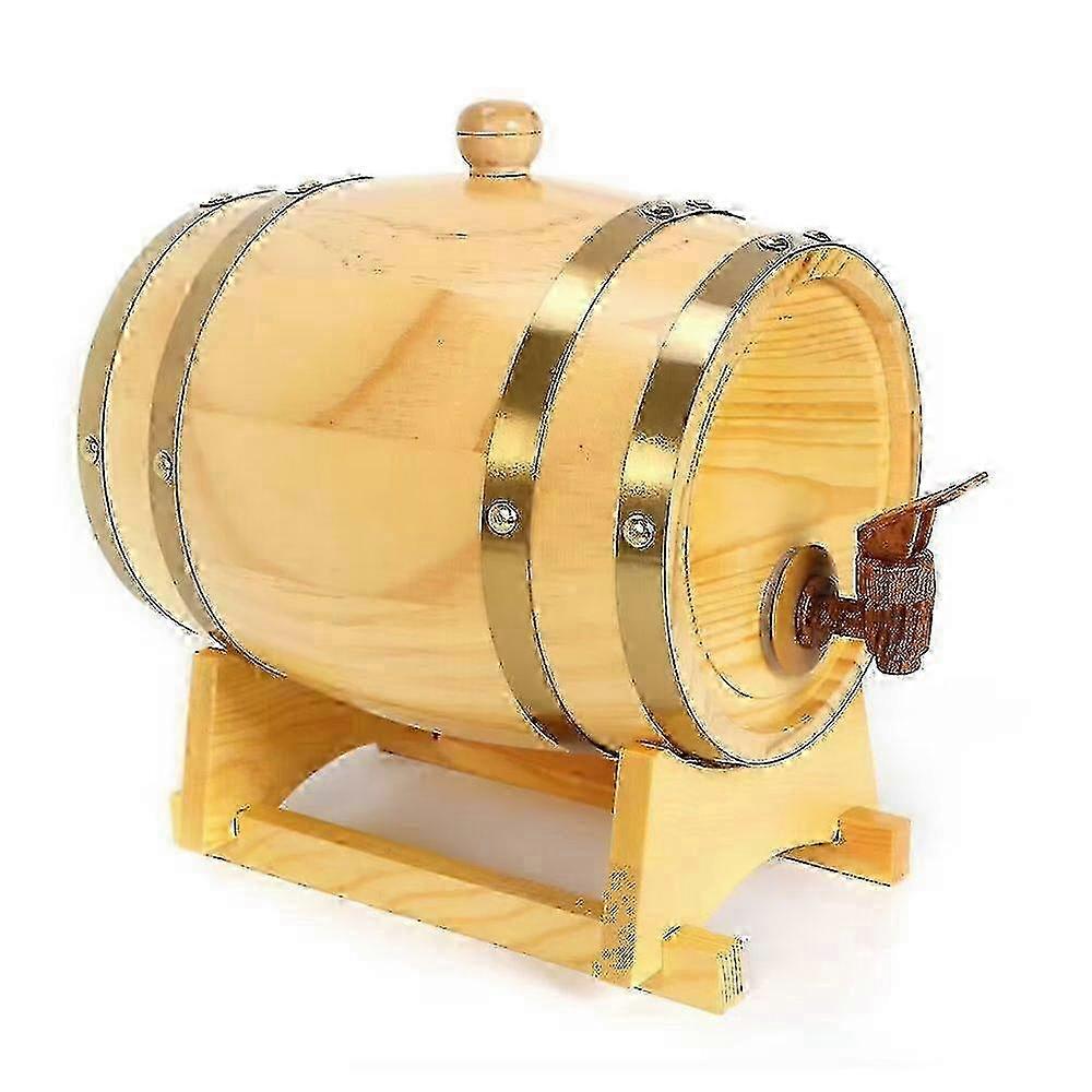 3L Wooden Wine Barrel with Tap for Aging and Serving