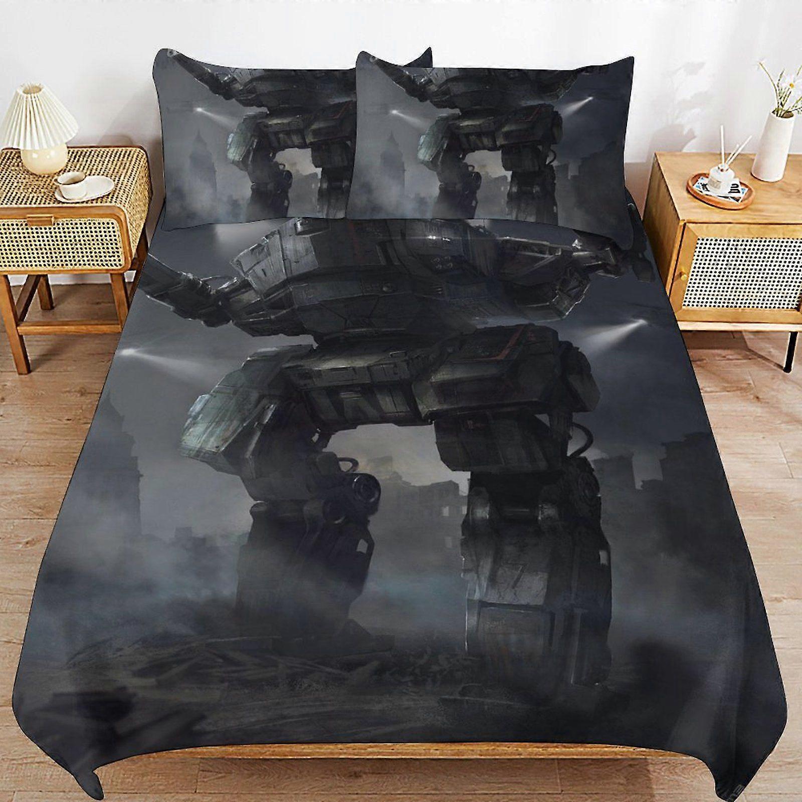 d83 War of the Robots Bedding Function Premium Structure Long Lasting Comfort Fit Duvet Cover Sets Restful Choice b83
