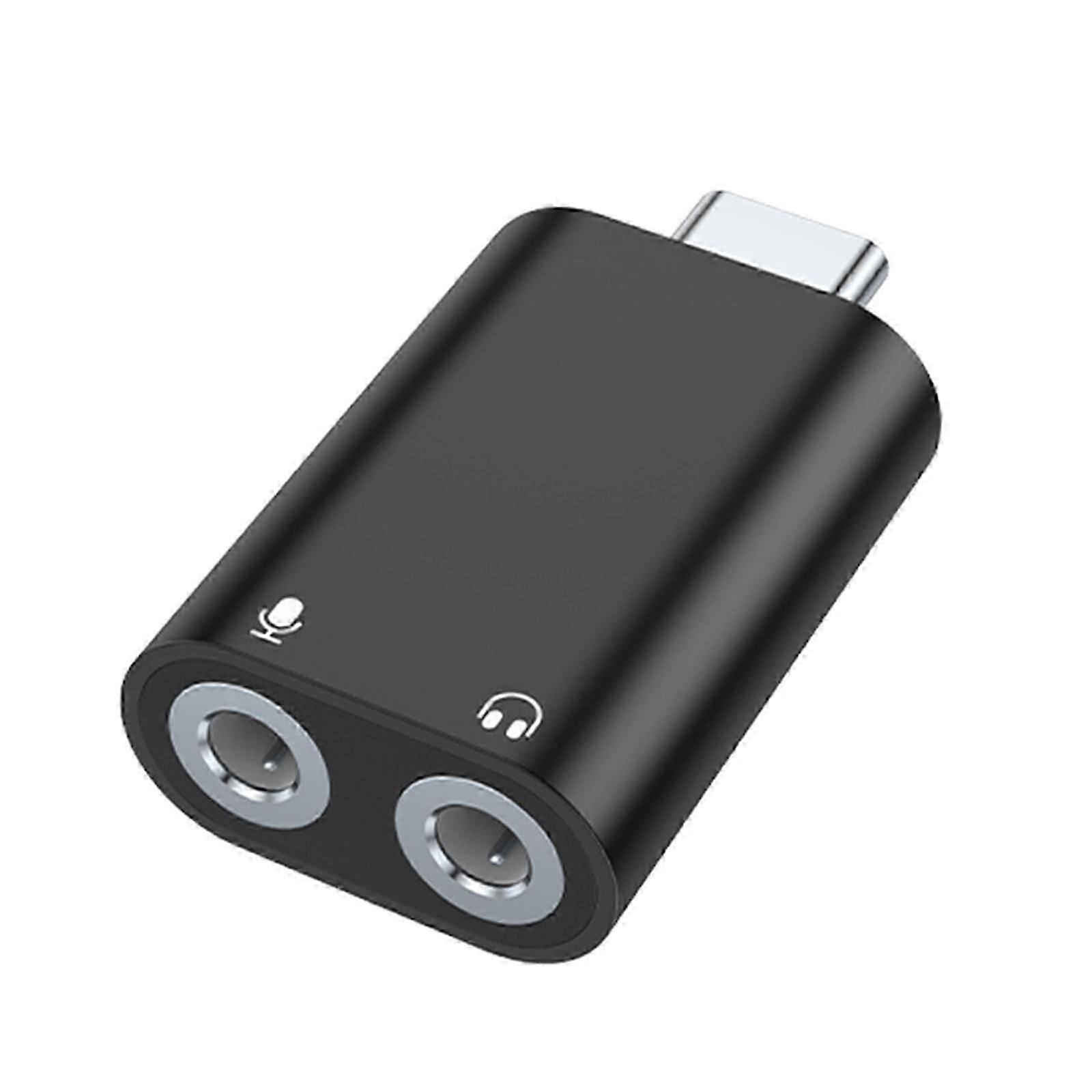 Quality Sound Splitter,USB C Double Headphone Splitter USB C to Double 3.5mm Female for Listening USB C Splitter Silver Cs