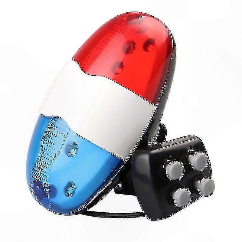 LED Light and Sound Effects Police Siren for Bikes with 6 Flashing Modes and 4 Trumpet Tones