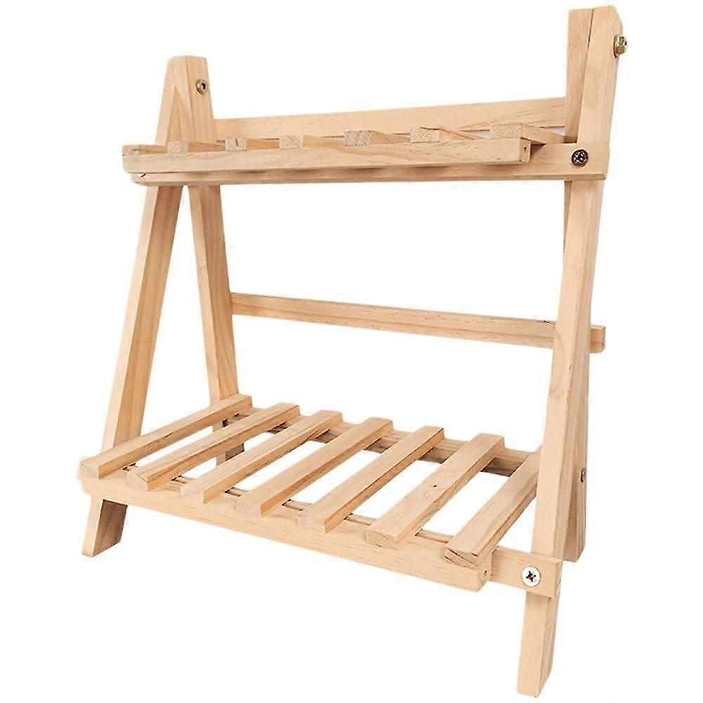 Wooden Storage Display Shelf Sundries Organizer Ladder Bookcase Fridge Organisers Monitor Shelf Wood Color