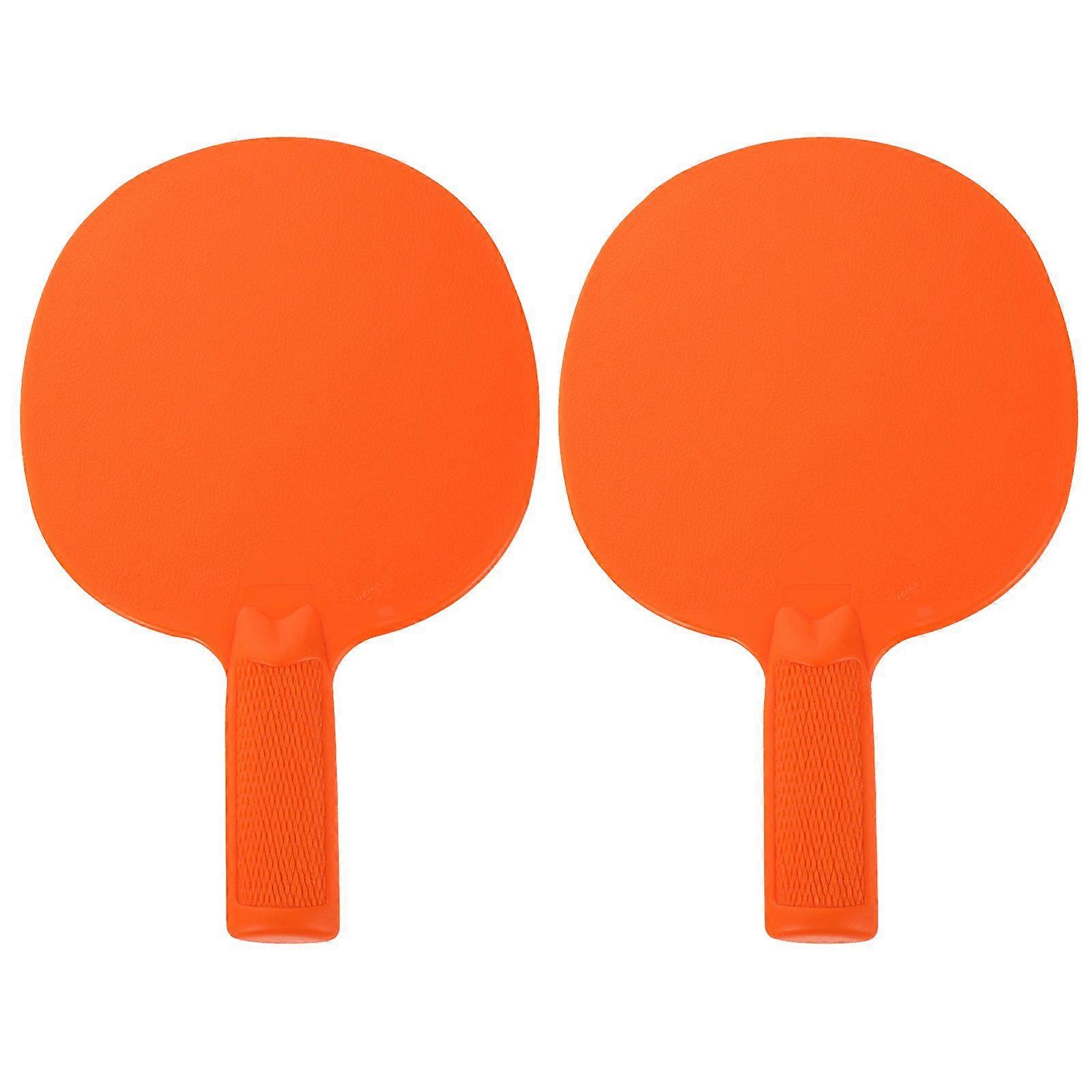 2pcs Plastic Table Tennis Paddle Set  Lightweight Training Racket Pair For Beginners - Unbreakable Bat For Indoor Outdoor Training
