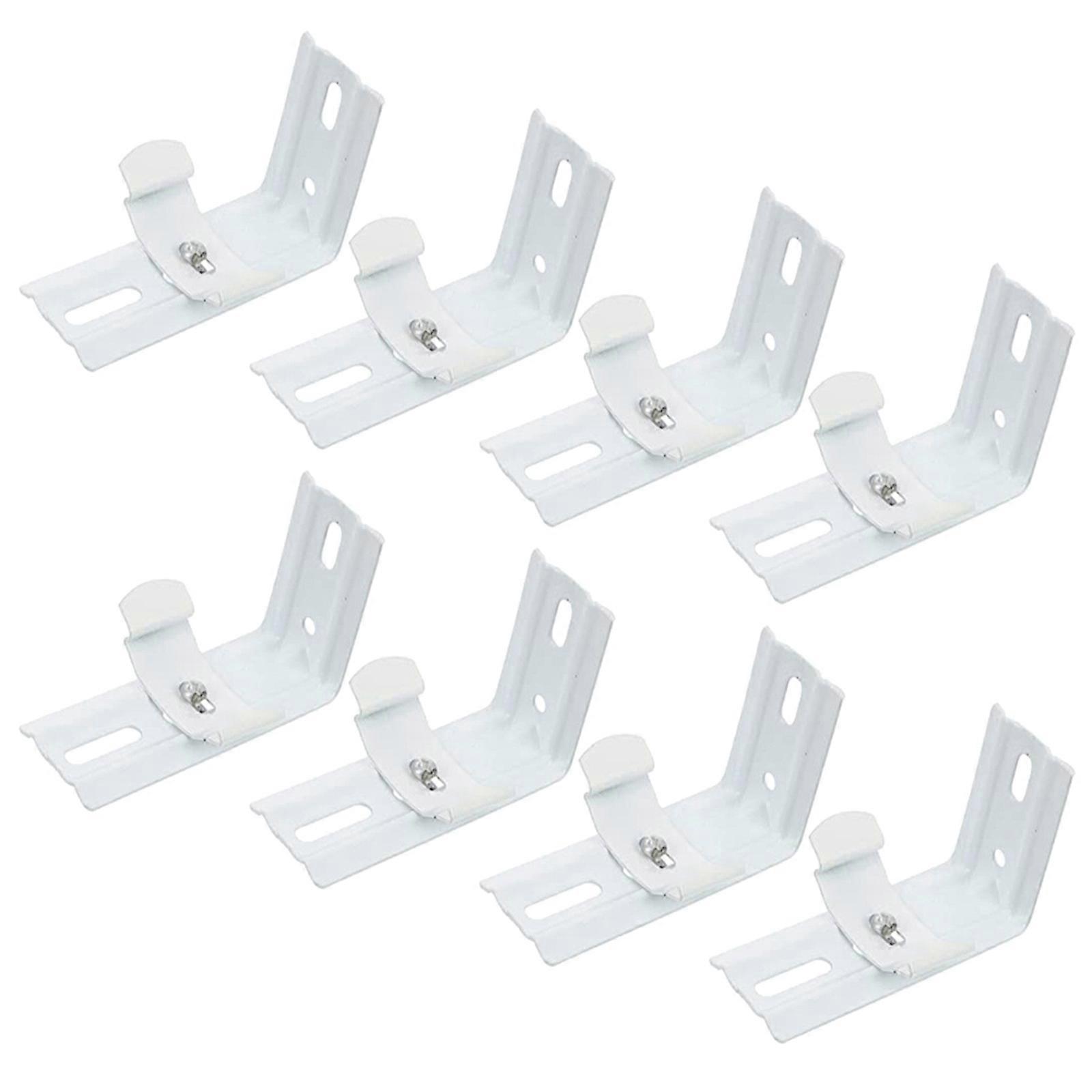 Pack of 8 Vertical Blind Bracket Clips L Shape Metal Curtain Track Rails Holders for Side Mounting In Homes and Offices Multicolor