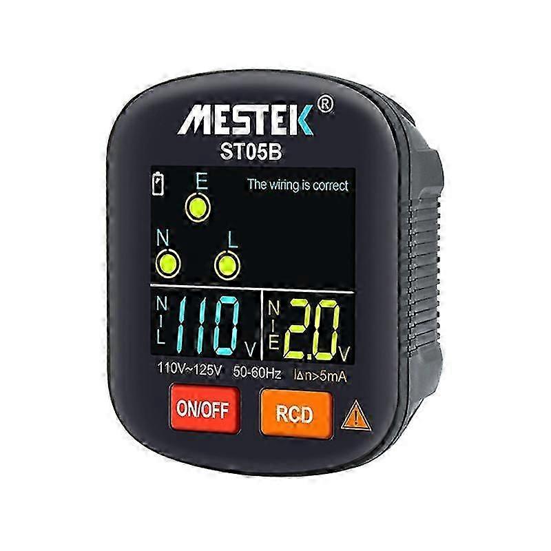 Mestek ST05 Socket Tester Outlet Tester RCD GFCI NCV Test US Plug