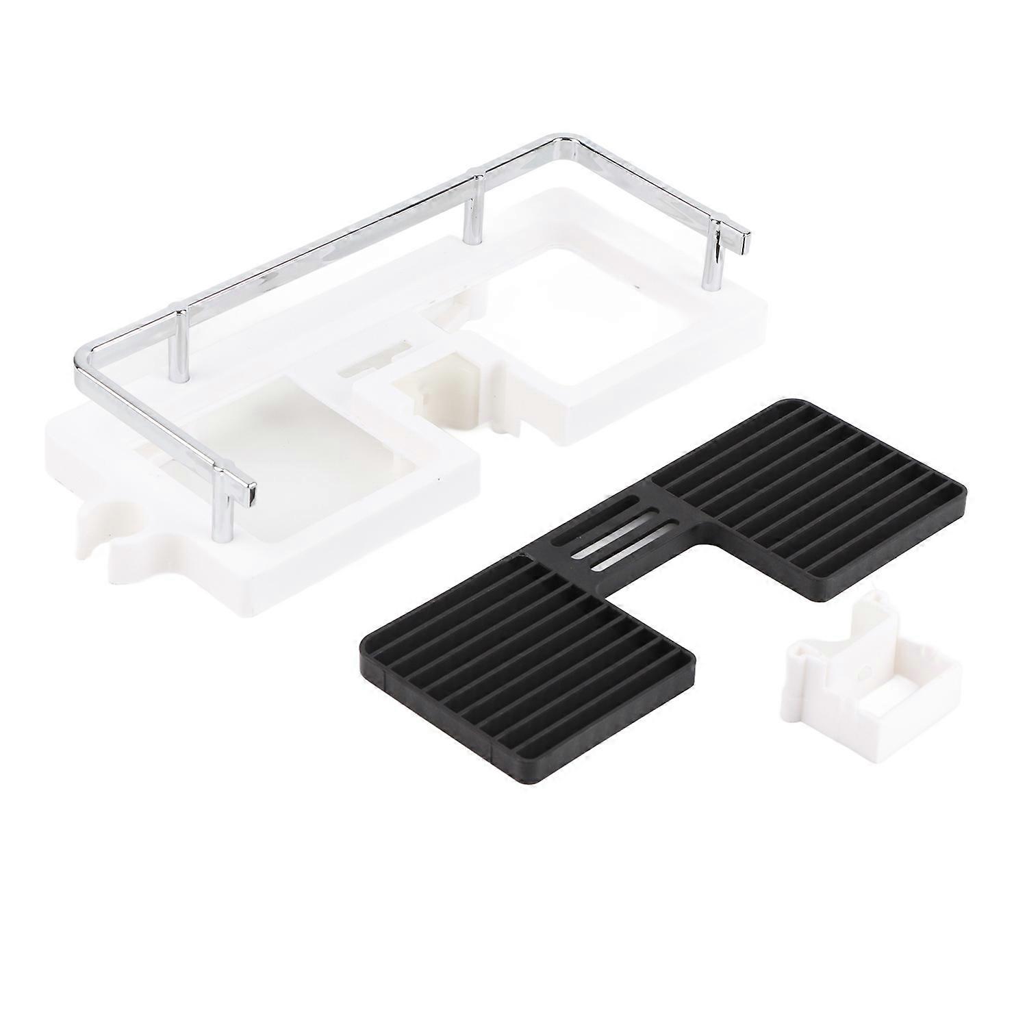 ABS Shower Rod Storage Shelf Organizer Tray Holder Practical Bathroom Accessory
