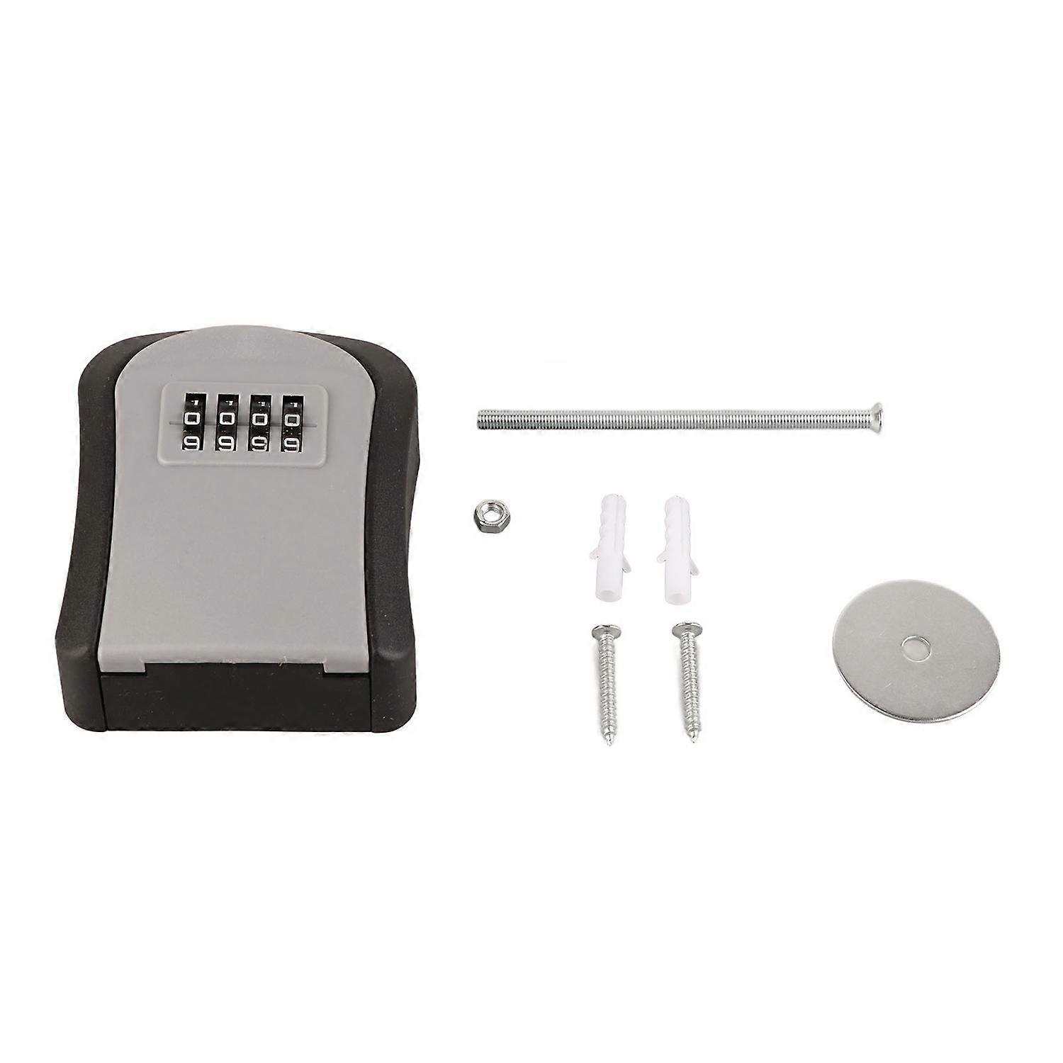 Combination Lock Box Wall Mounted ABS 4 Digit Waterproof Key Storage Lock Box with 5 Keys Capacity