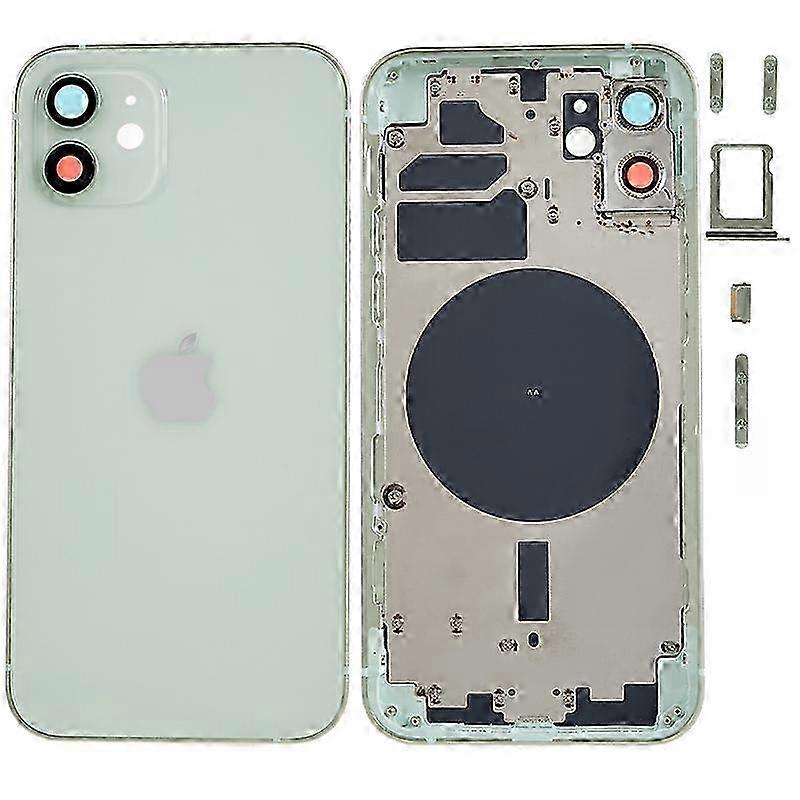 Type C For iPhone 12 6.1 inch Back Battery Housing Cover+Middle Plate Frame+Side Buttons