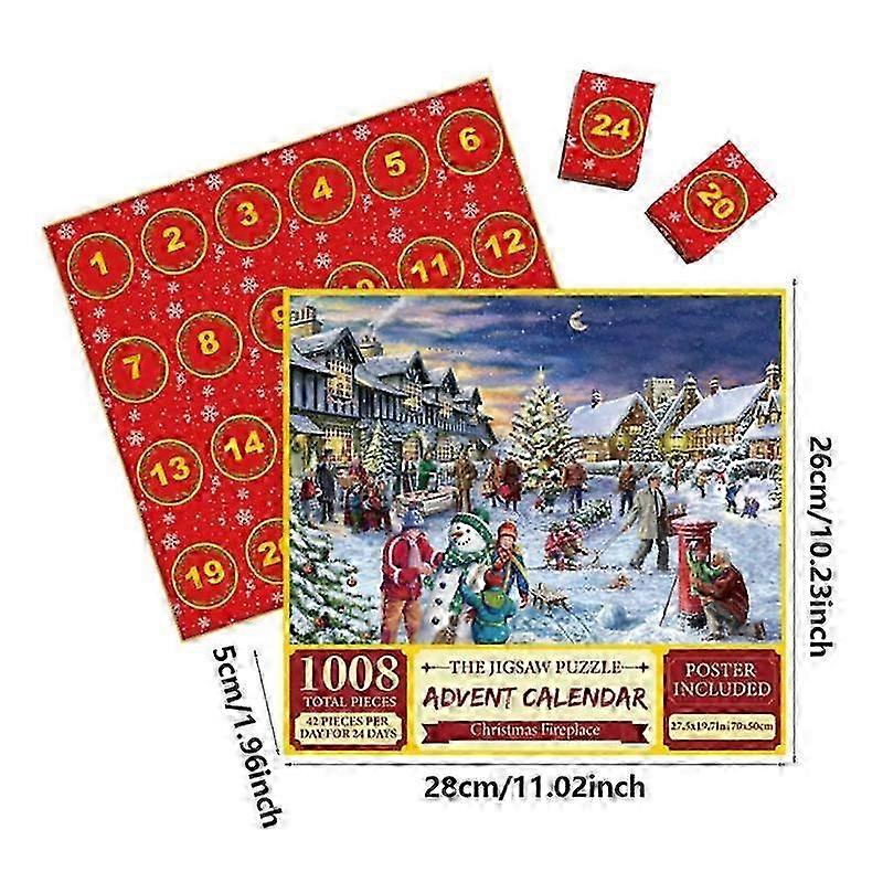 Christmas Countdown Puzzle 1008 Pieces for Advent Calendar