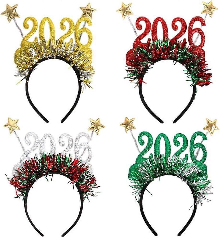 Neujahrsstirnband 2026, 4 Stück