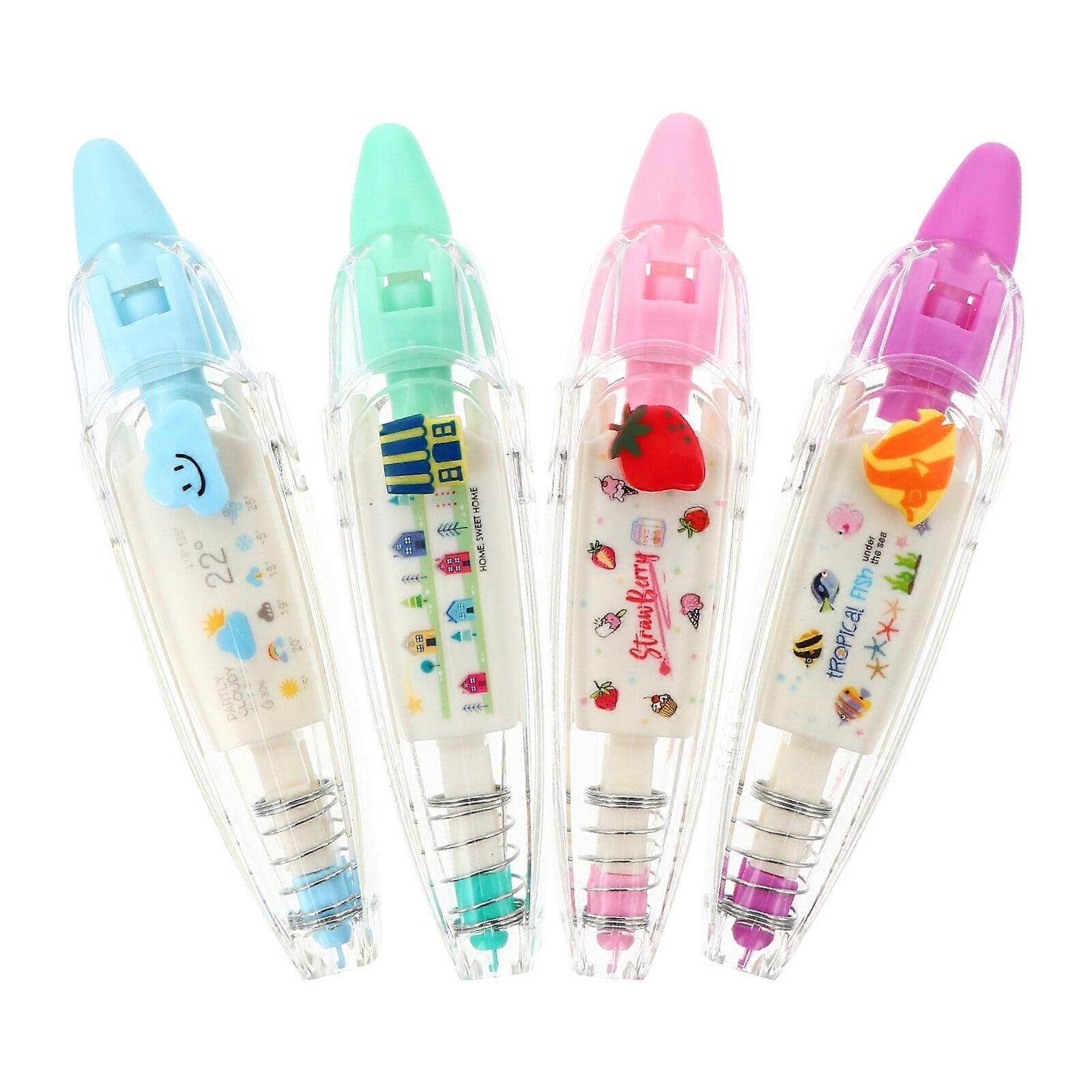 4pcs Lovely Pattern Correction Tape Pen Scrapbooking DIY Correction Tapes (Random Style)