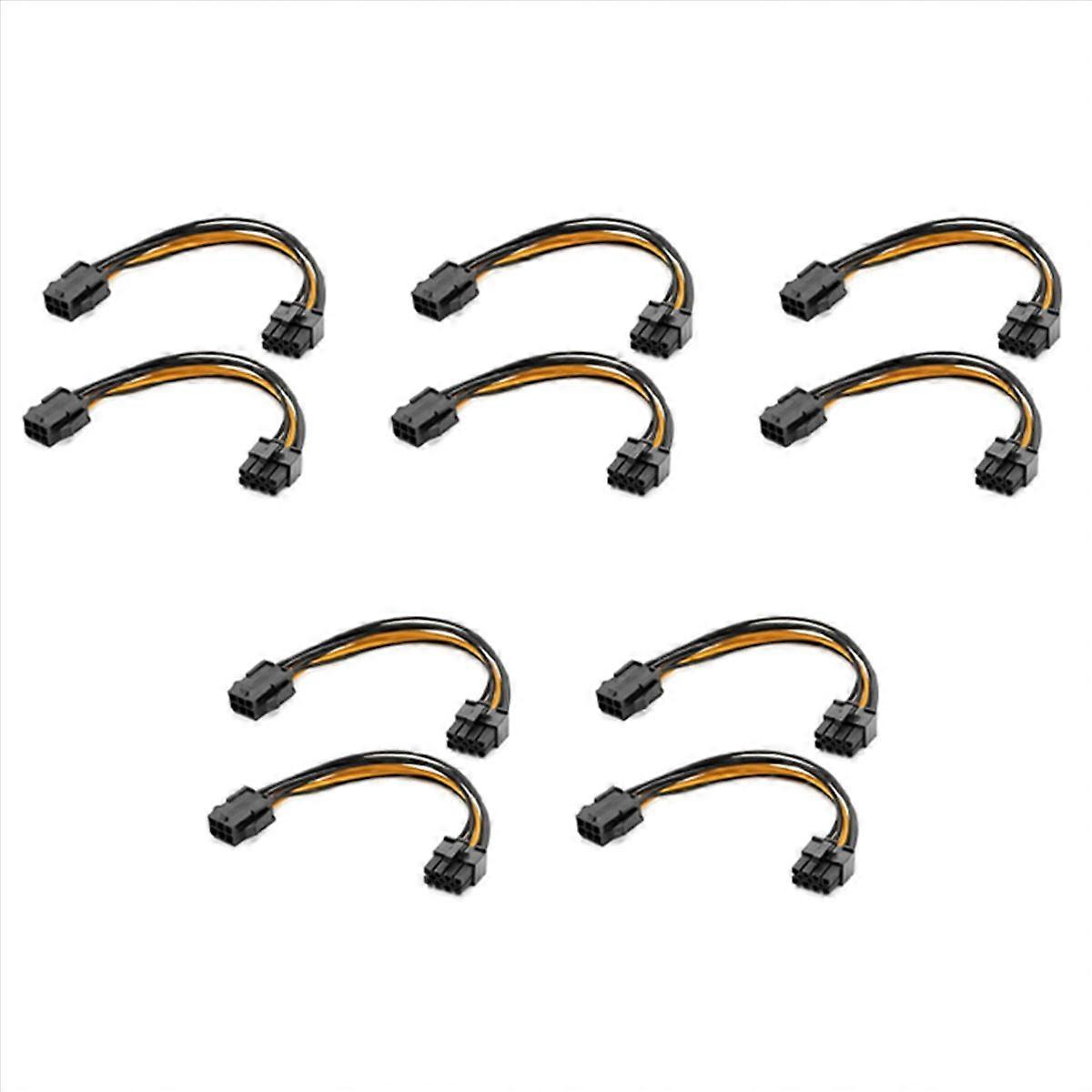 10 Pack Graphics Card 6 Pin to 8 Pin PCIe Adapter Power Cable (GPU Video Graphics Card Power Cable) 