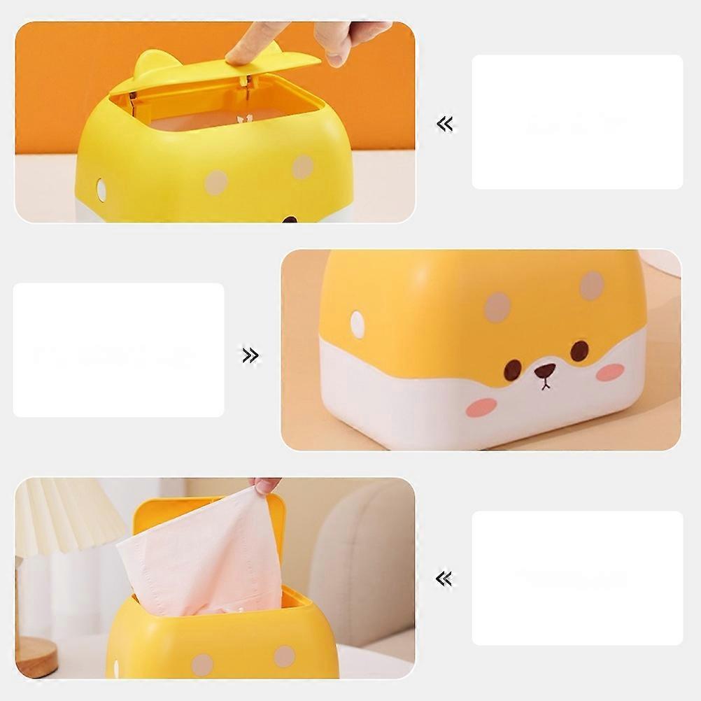 Tissue Box Press Type Trash Can Desktop Garbage Organizer