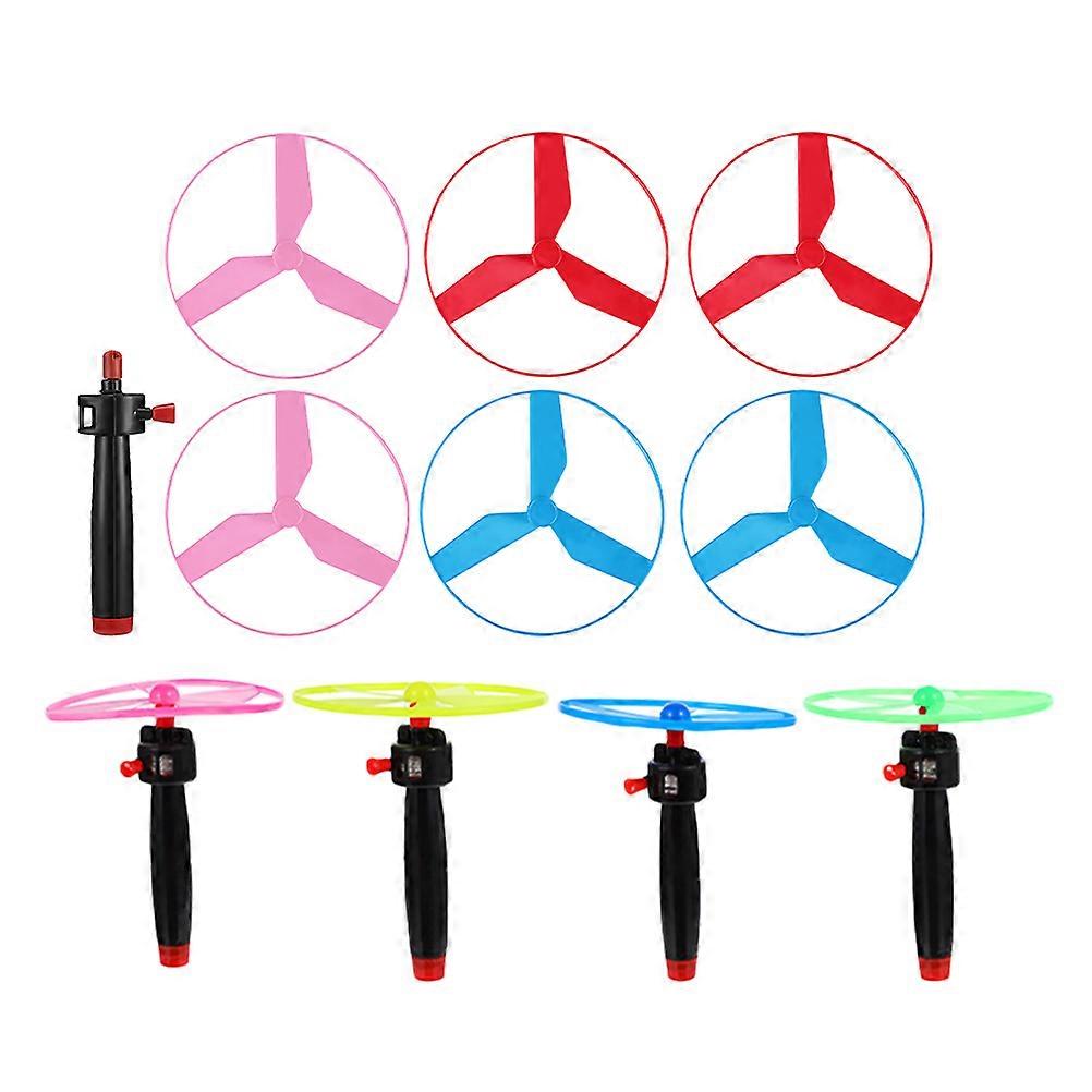 Propeller Toy Pull String Flying Toy for Playing 1Set Fun Outdoor Playthings