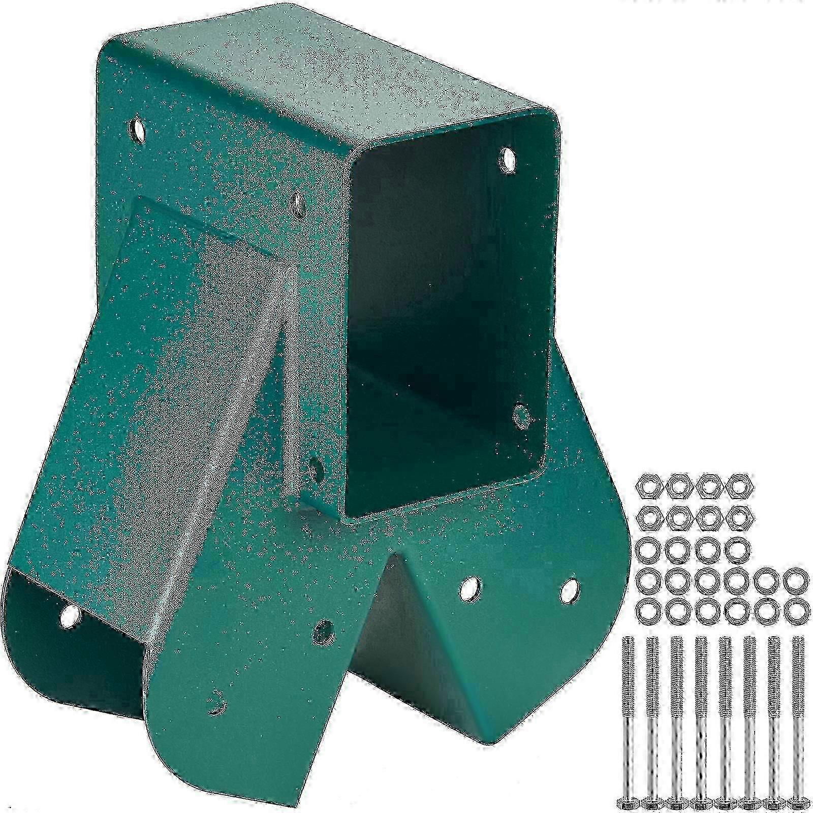 A Frame Middle Swing Set Brackets with Mounting Hardware DIY Swing Set Bracket Kit for 4x4 Legs 4x6 Beam Green Edition