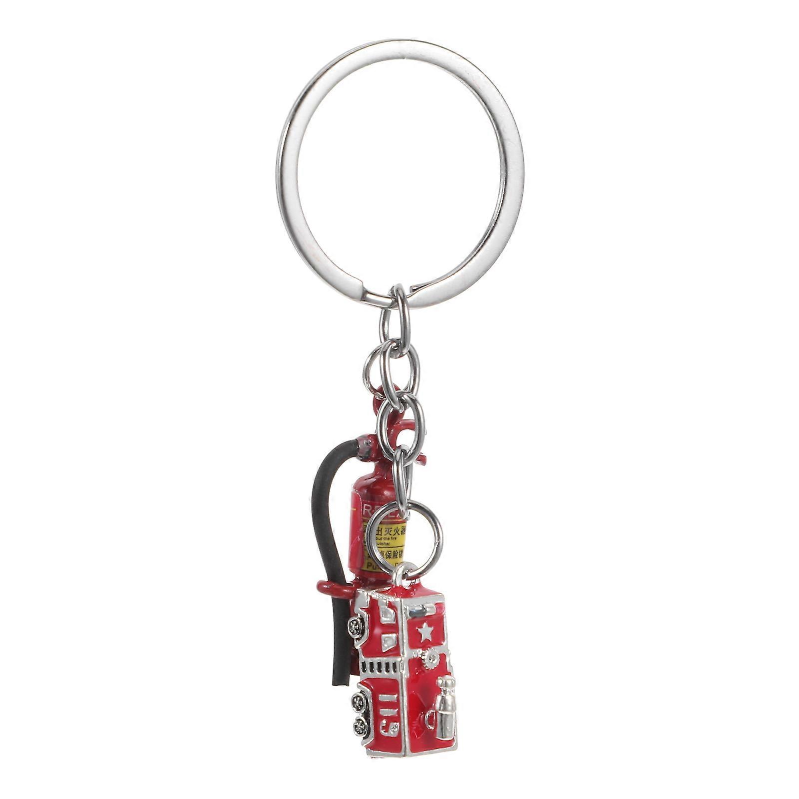 Firefighter Keychain Metal Pendant for Decor Creative Firefighter Keyring Accessory