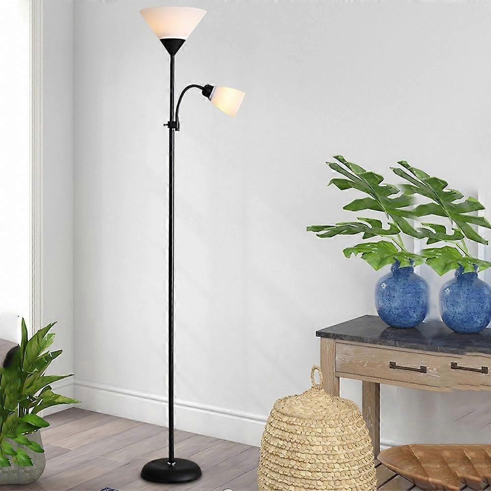 Adjustable Floor Lamp with 720° Bendable Arm and Acrylic Shade, Modern Standing Light for Living Room