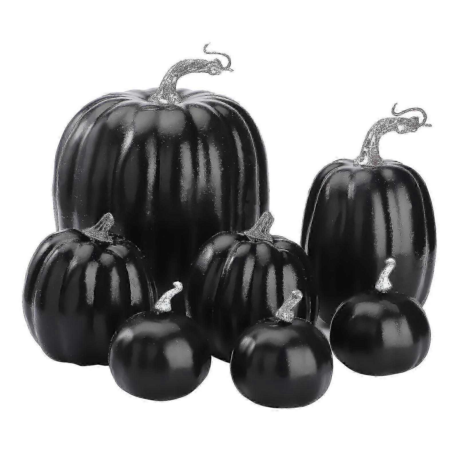 7-Pack Artificial Pumpkins compatible with Thanksgiving Decor - Ideal compatible with Fireplace & Kitchen