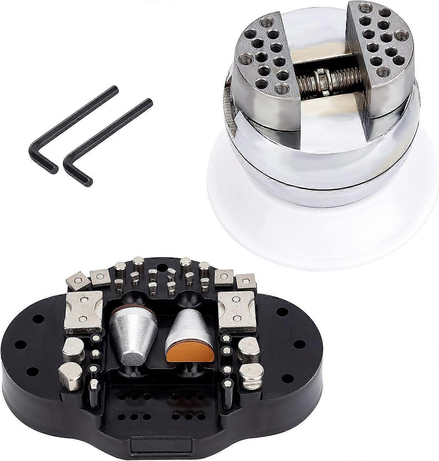 Ball Vise Engraving Setting Tool 3 Inch Jewelers Engraving Tools 35pcs Attachment Setting Tools 360Rotation Professional Ball Vise for Diamonds Engrav